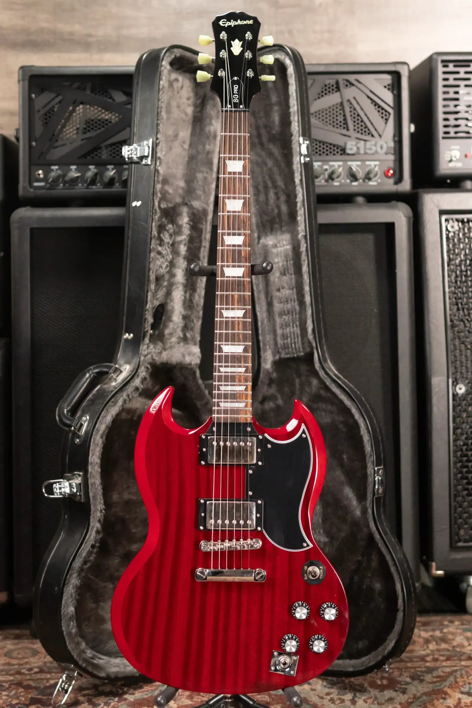 Epiphone G-400 SG Pro Electric Guitar - Vintage Cherry with Hardshell Case - Used