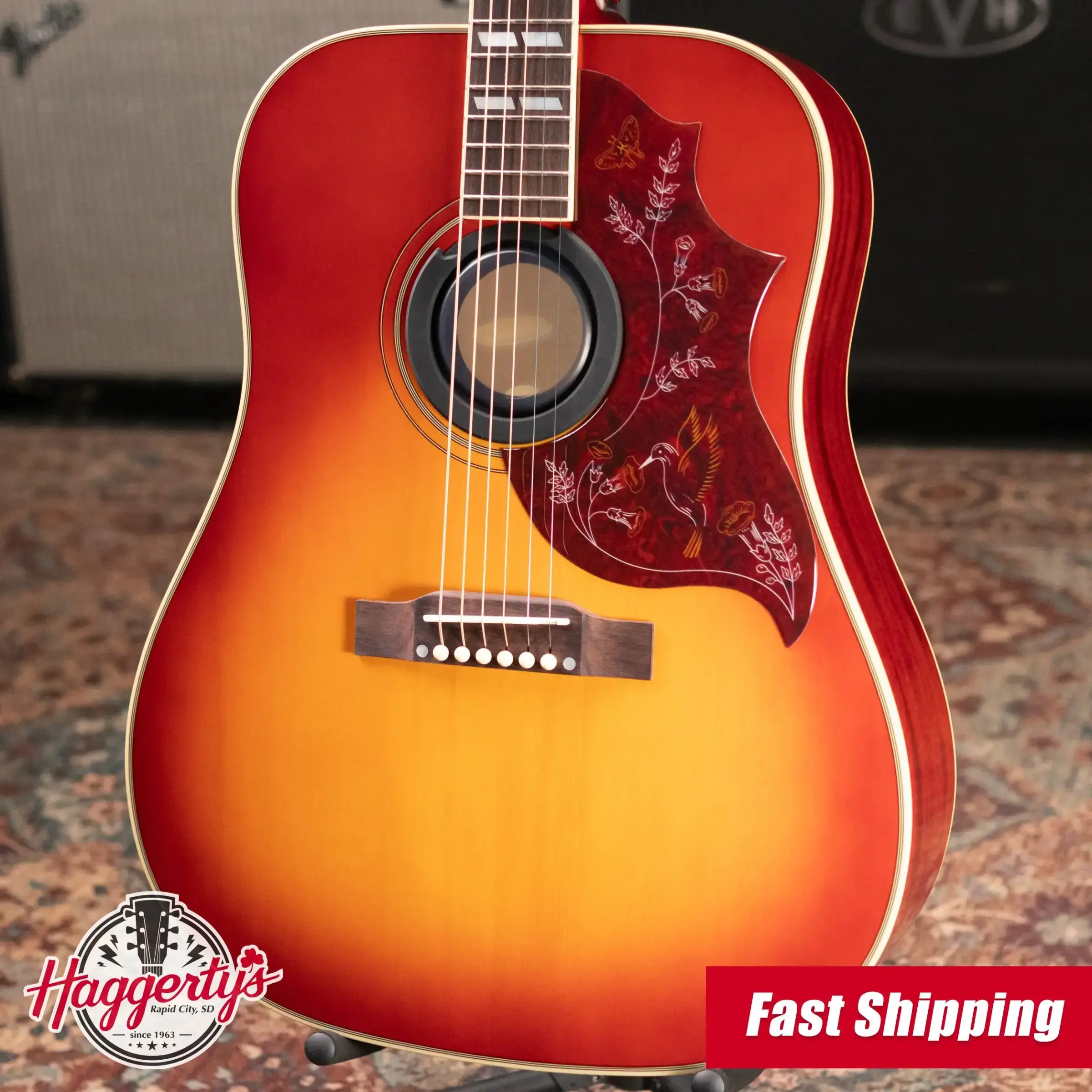 Epiphone Hummingbird Standard Acoustic/Electric Guitar - Cherry Sunburst