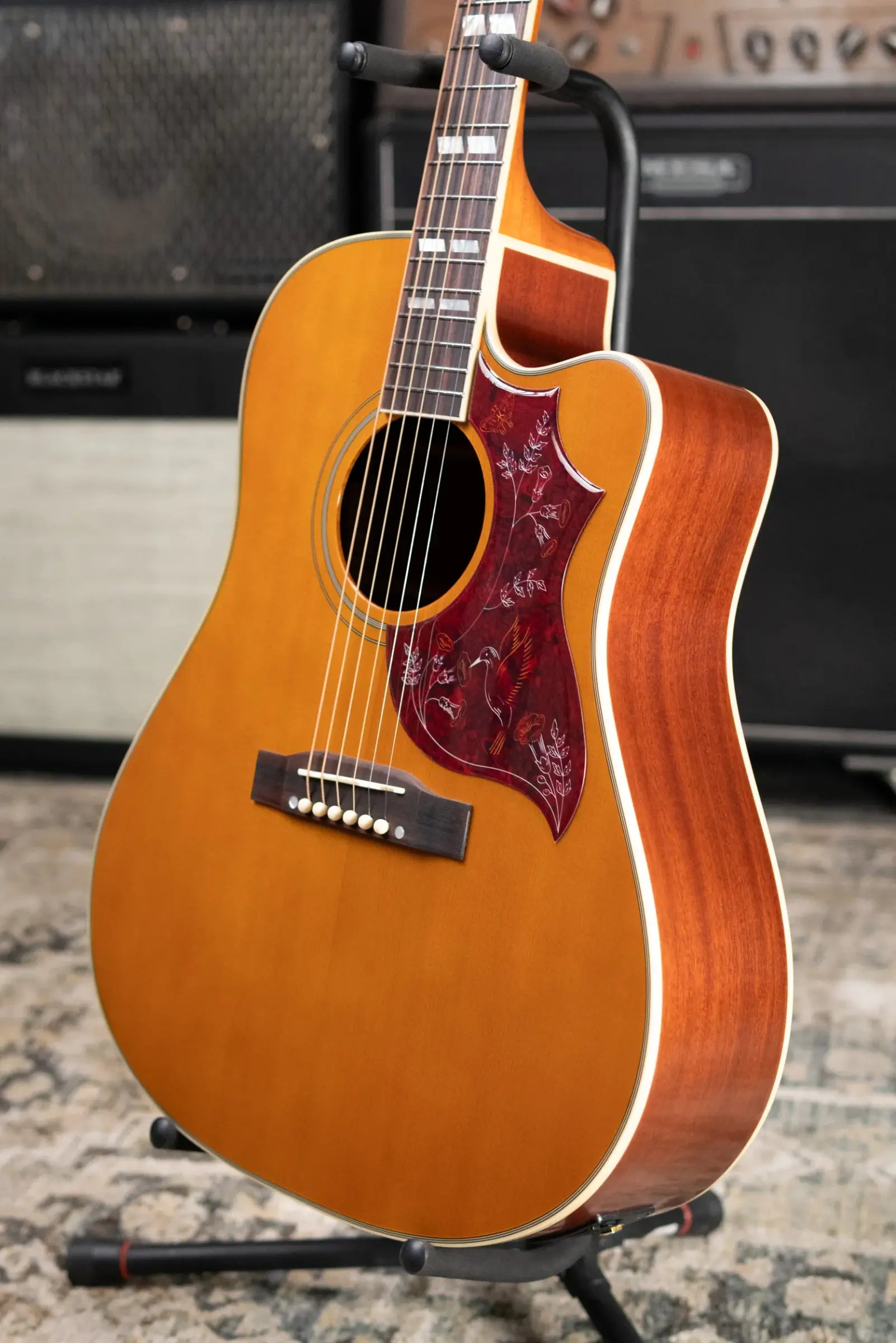 Epiphone Hummingbird Standard EC Acoustic/Electric Guitar - Natural with Gig Bag