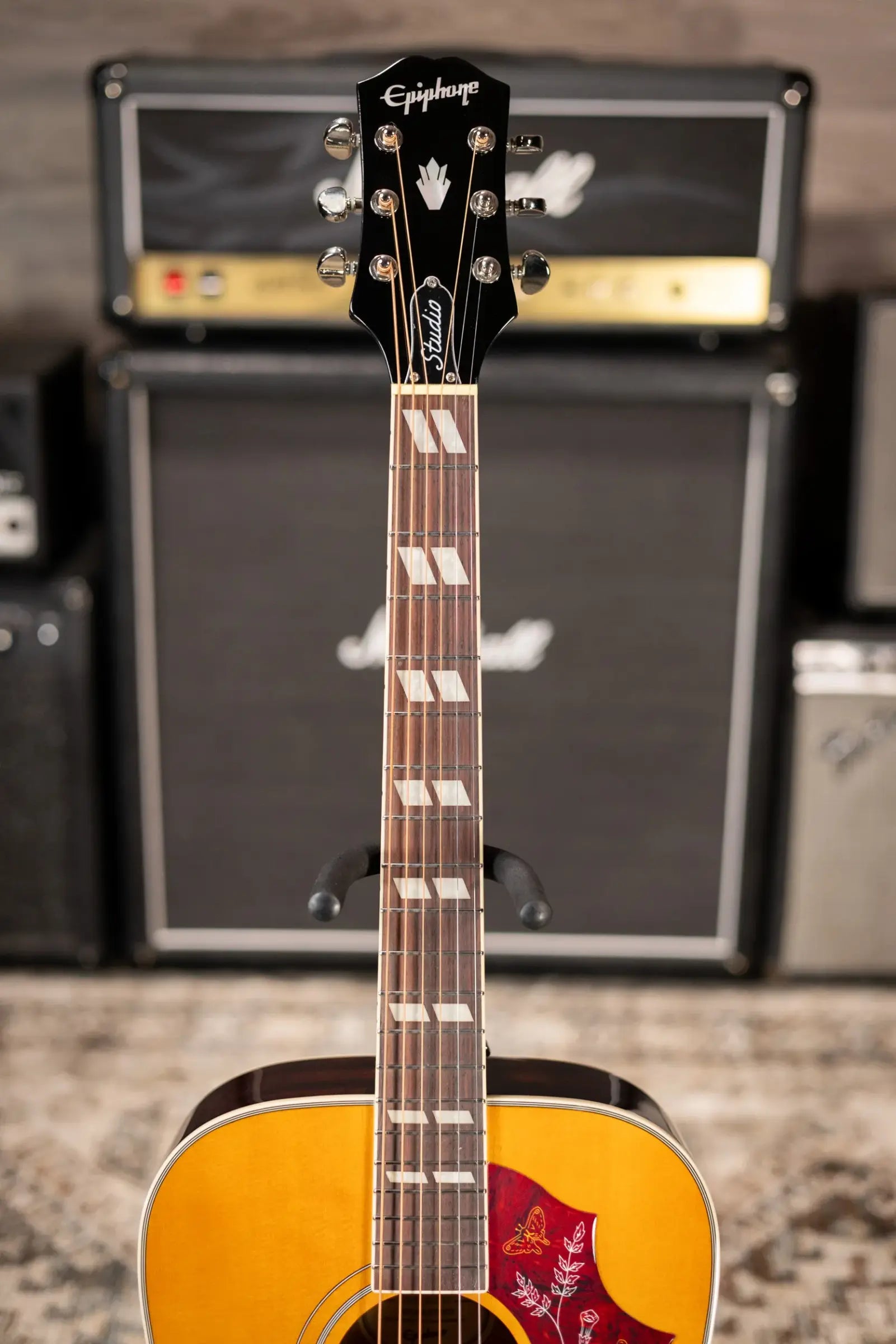 Epiphone Hummingbird Studio Acoustic/Electric Guitar - Antique Natural with Gig Bag