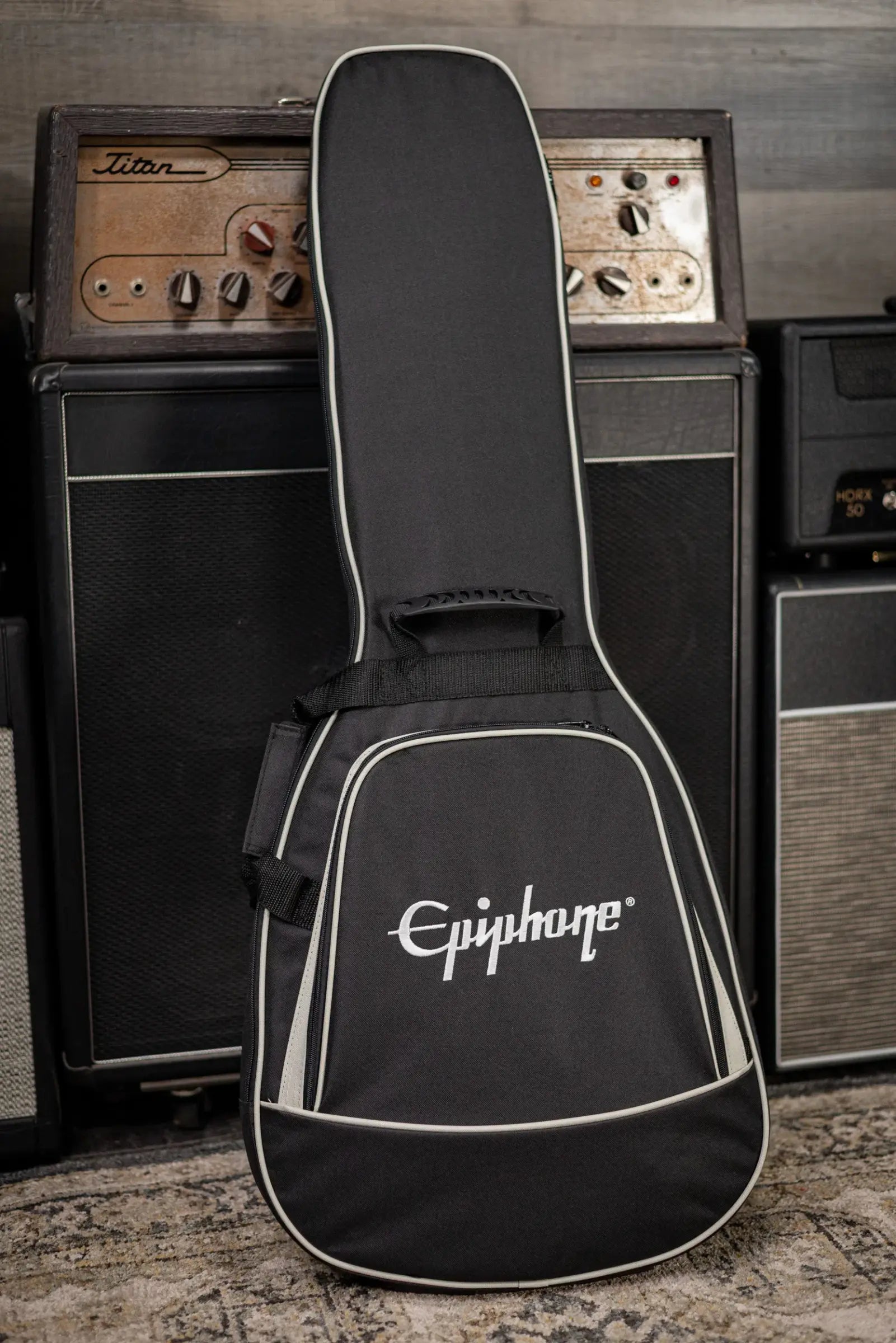 Epiphone Inspired By Gibson Futura Les Paul Custom Electric Guitar - Twilight Shift with Gig Bag