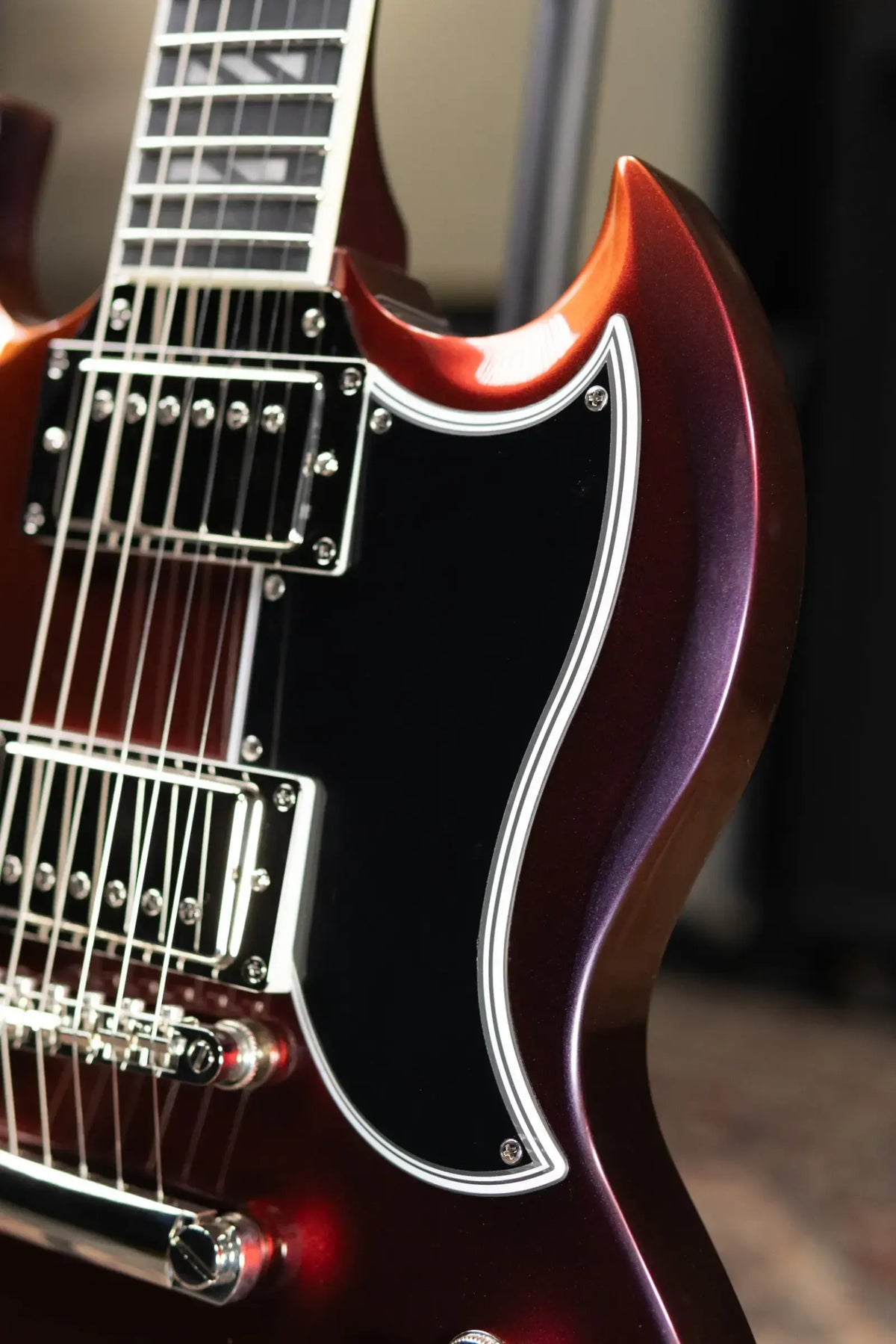Epiphone Inspired By Gibson Futura SG Custom Electric Guitar - Midnight Ember Shift with Gig Bag
