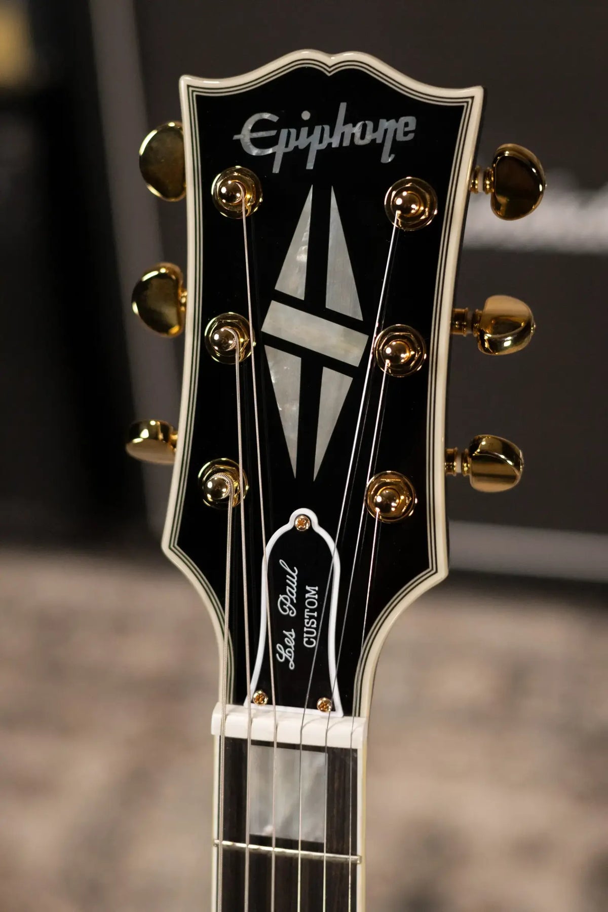 Epiphone Inspired By Gibson Les Paul Custom Electric Guitar - Ebony with Hardshell Case