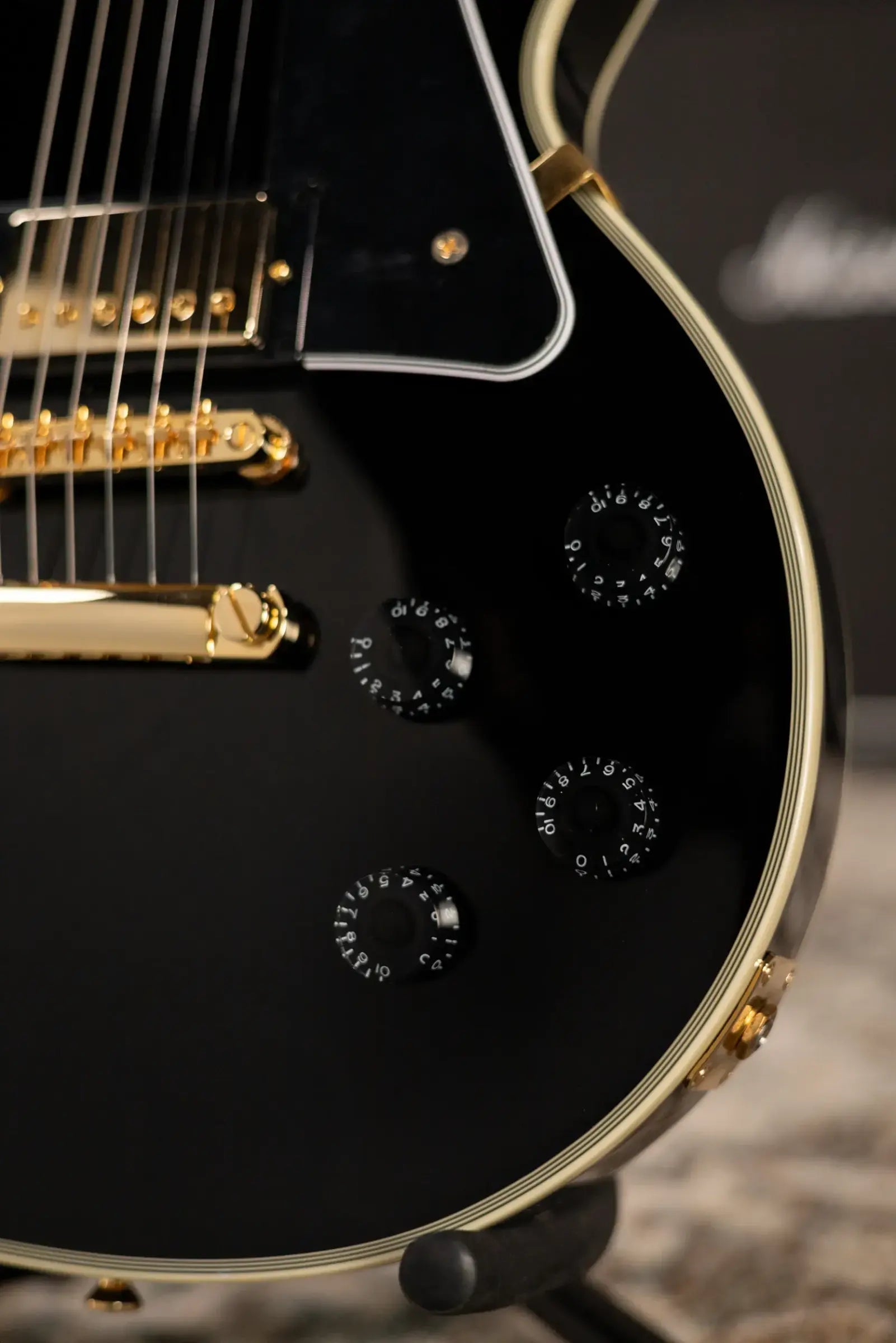 Epiphone Inspired By Gibson Les Paul Custom Electric Guitar - Ebony with Hardshell Case