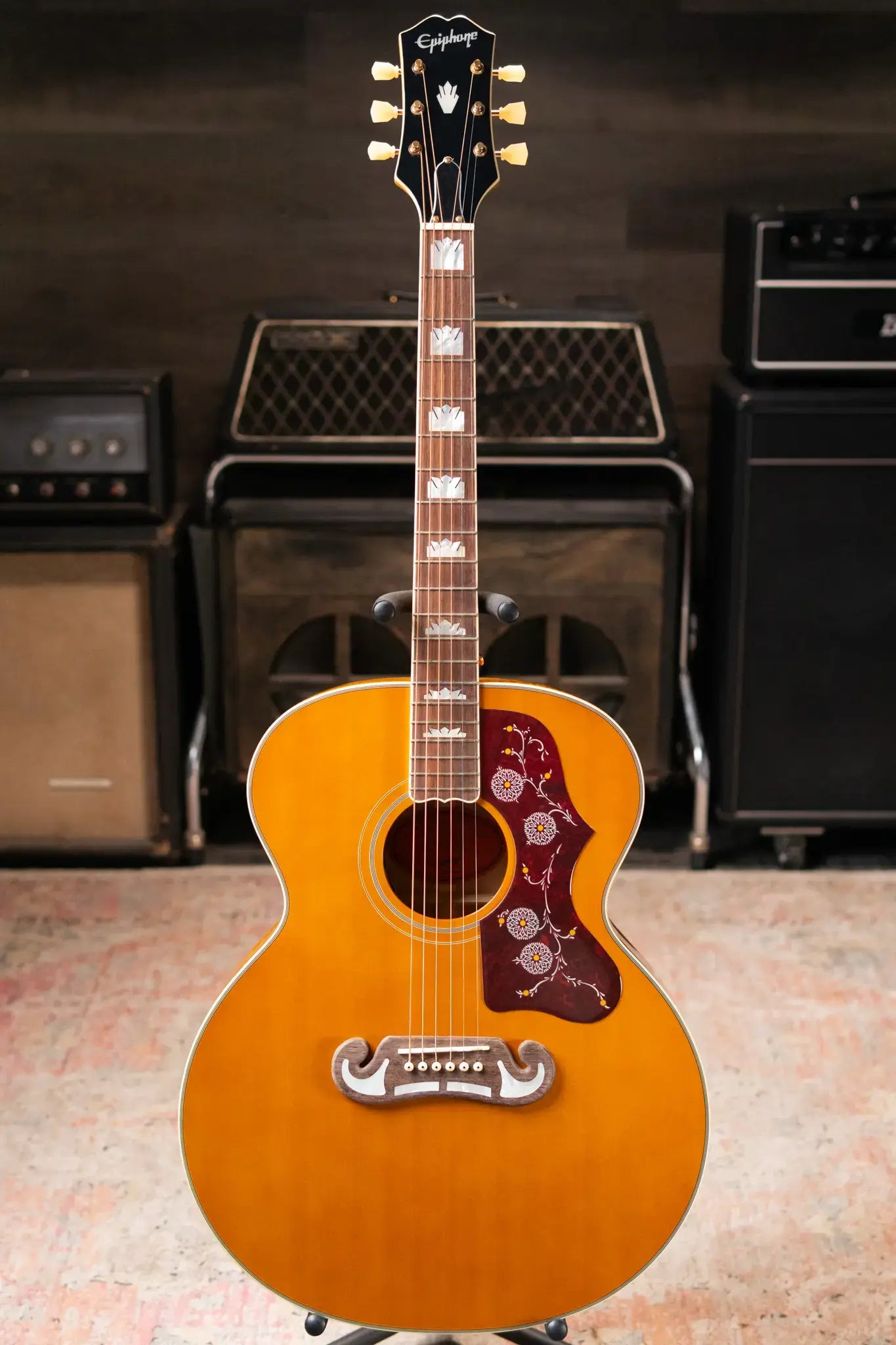 Epiphone J-200 Acoustic/Electric Guitar - Aged Antique Natural Gloss