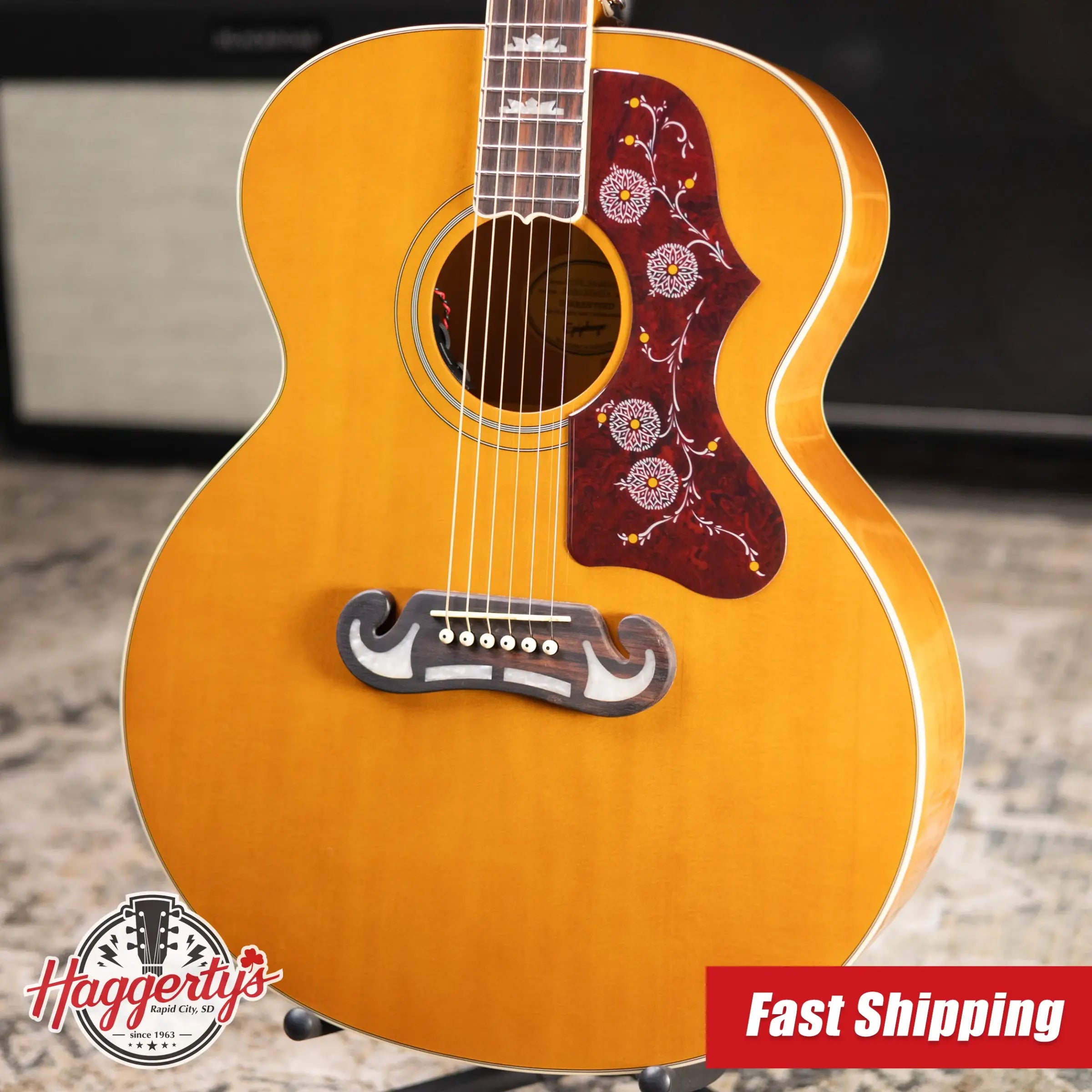 Epiphone J-200 Studio Acoustic/Electric Guitar - Antique Natural