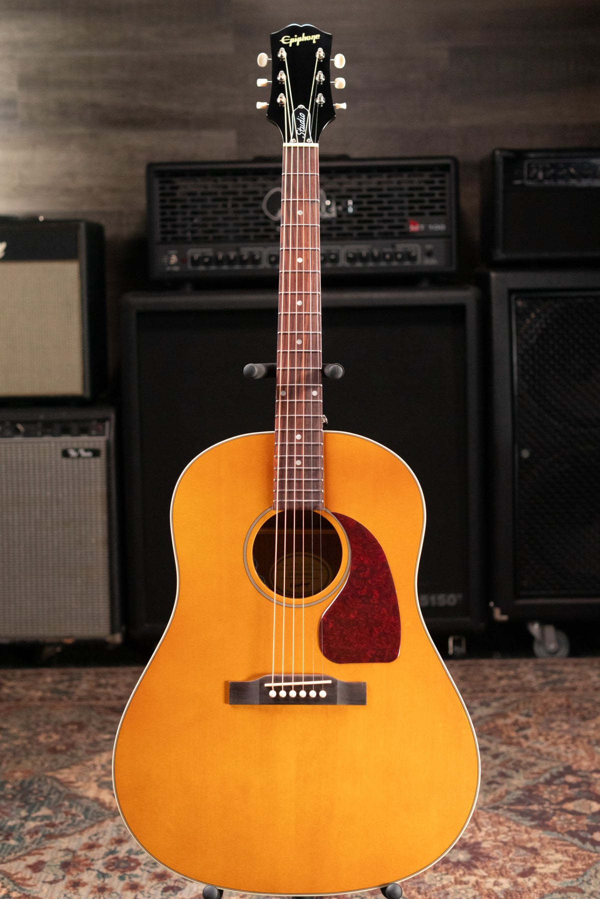 Epiphone J-45 Studio Acoustic/Electric Guitar - Natural with Gig Bag