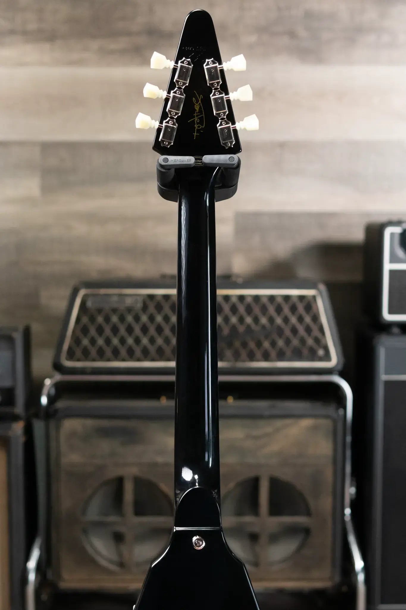 Epiphone Jimi Hendrix "Love Drops" Flying V Electric Guitar - Ebony with Hard Case