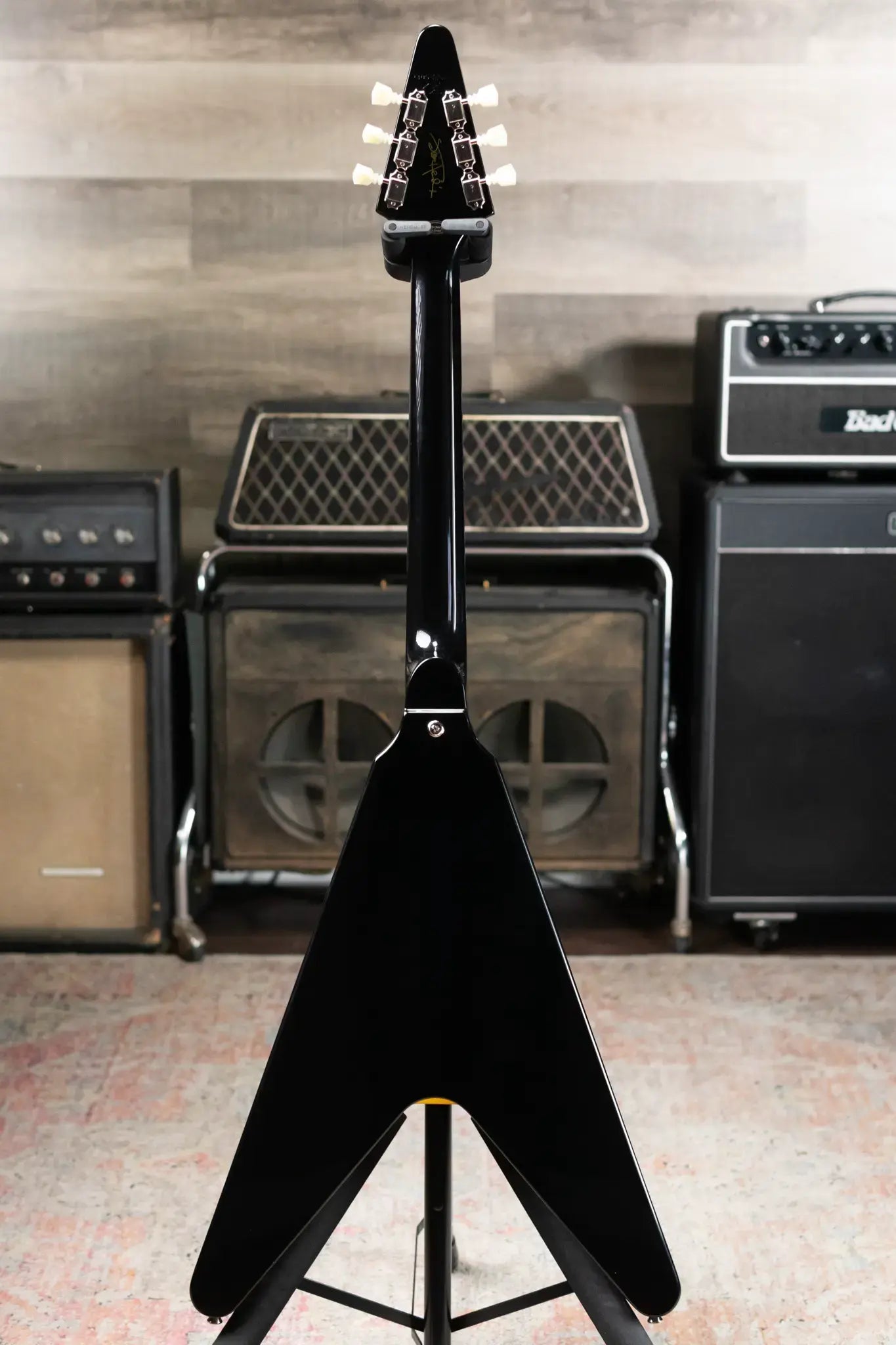 Epiphone Jimi Hendrix "Love Drops" Flying V Electric Guitar - Ebony with Hard Case