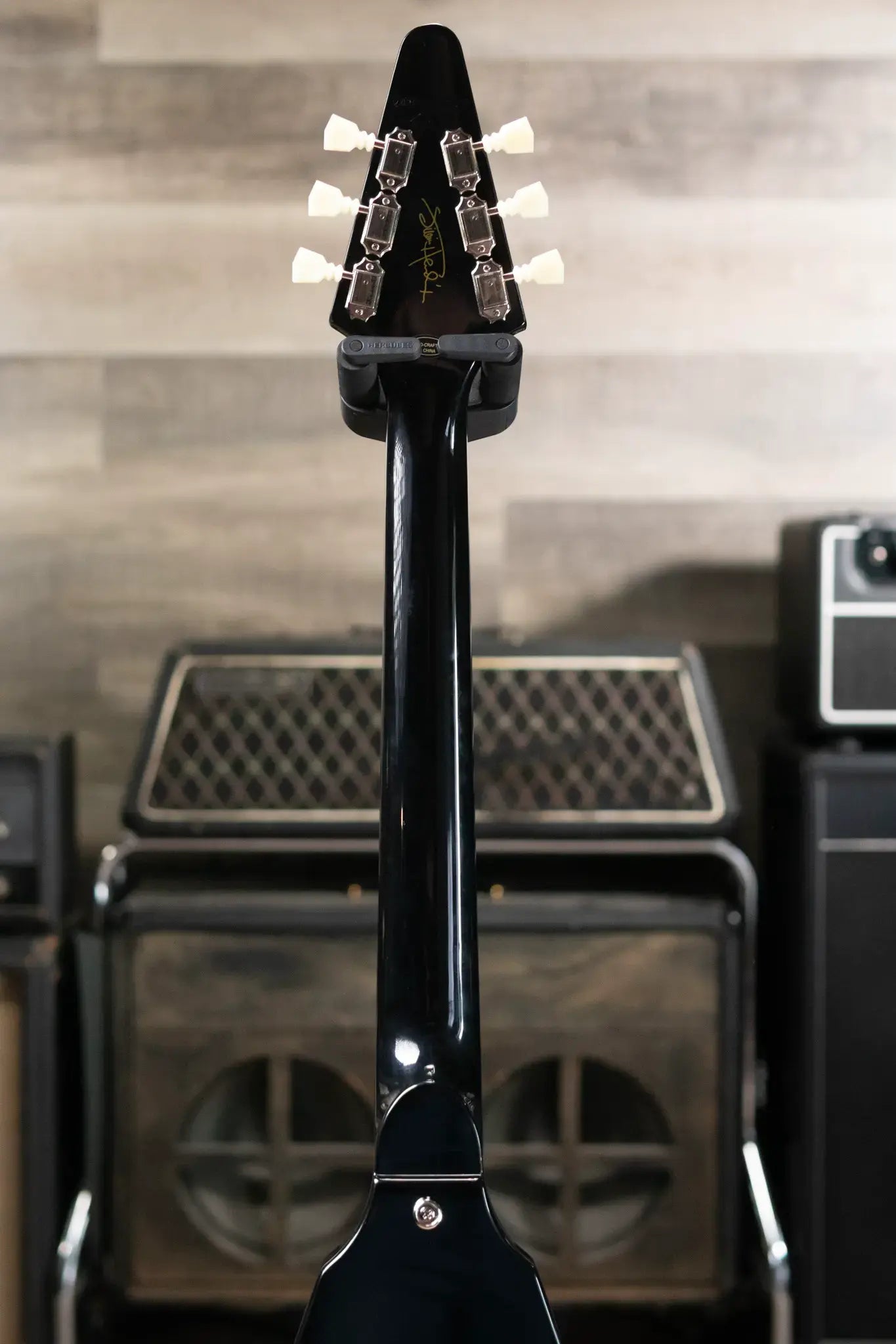 Epiphone Jimi Hendrix "Love Drops" Flying V Electric Guitar - Ebony with Hard Case