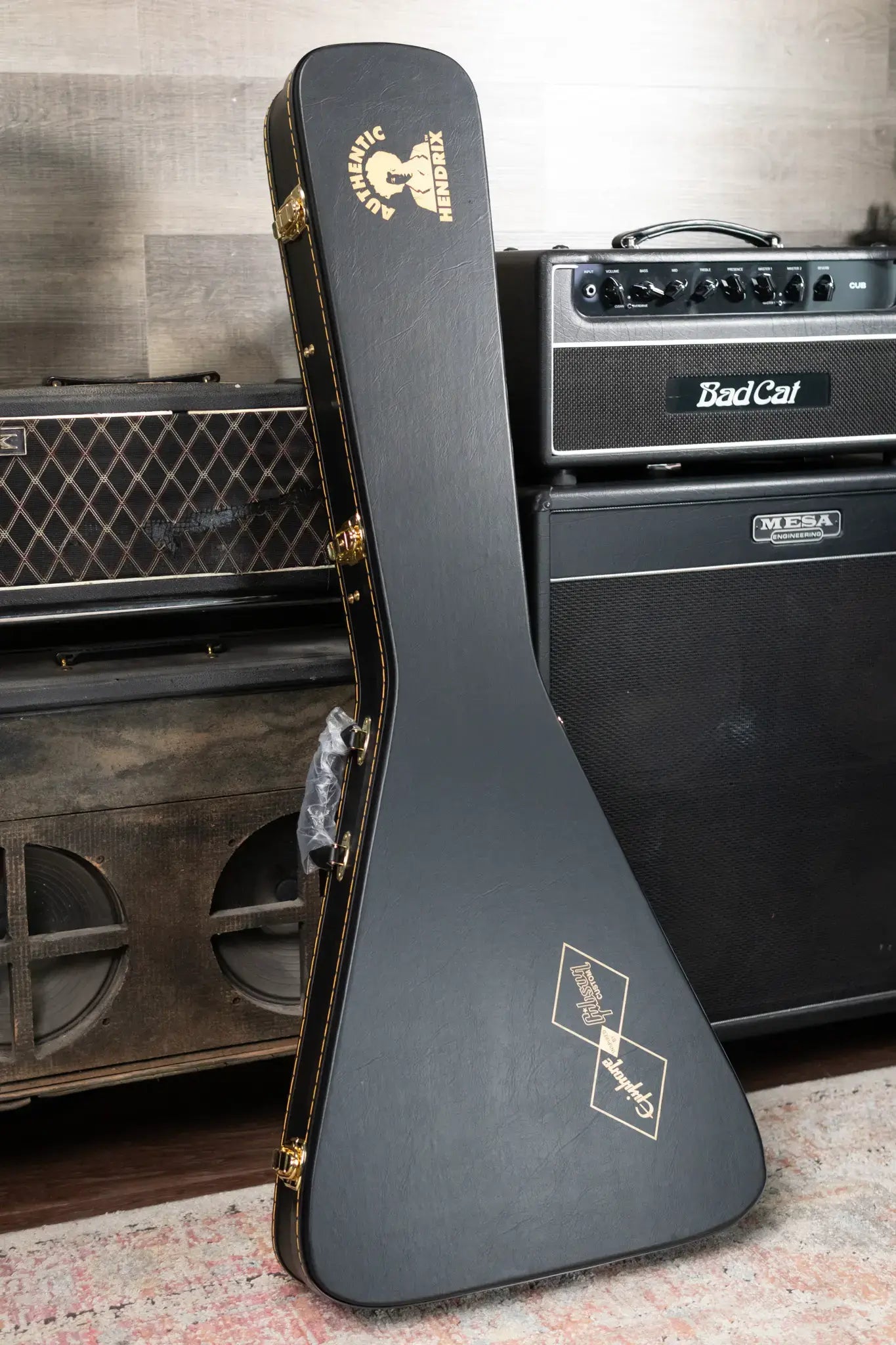 Epiphone Jimi Hendrix "Love Drops" Flying V Electric Guitar - Ebony with Hard Case