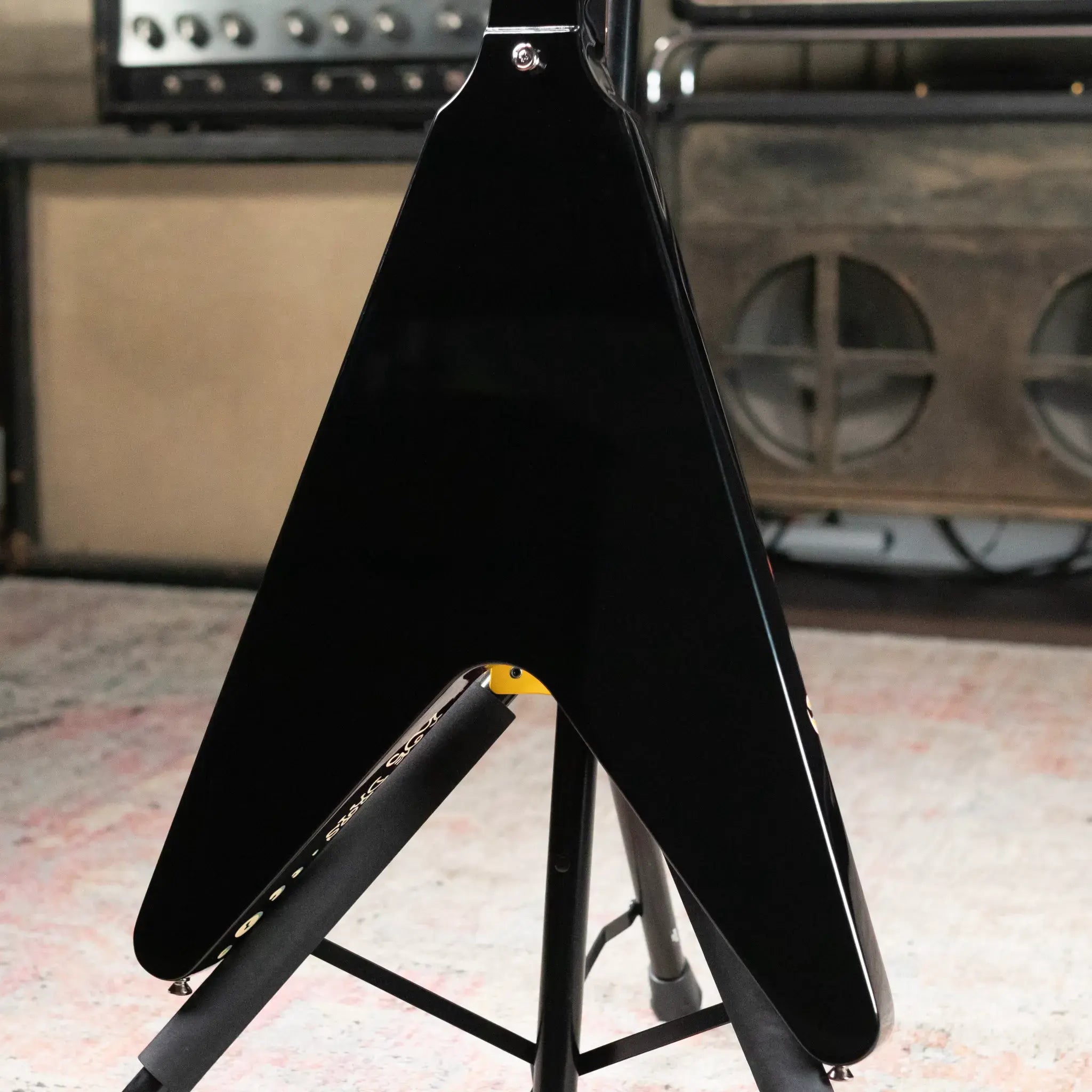 Epiphone Jimi Hendrix "Love Drops" Flying V Electric Guitar - Ebony with Hard Case