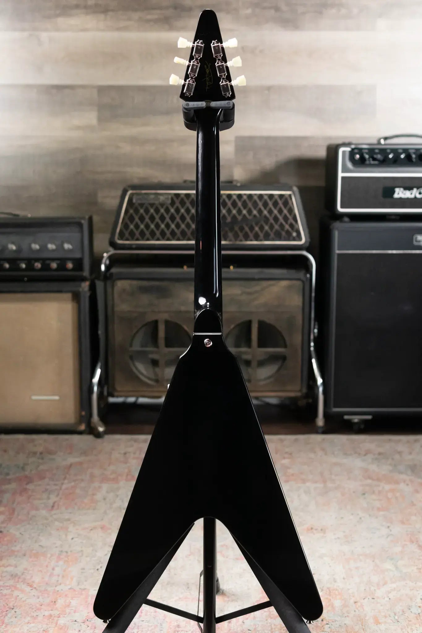 Epiphone Jimi Hendrix "Love Drops" Flying V Electric Guitar - Ebony with Hard Case