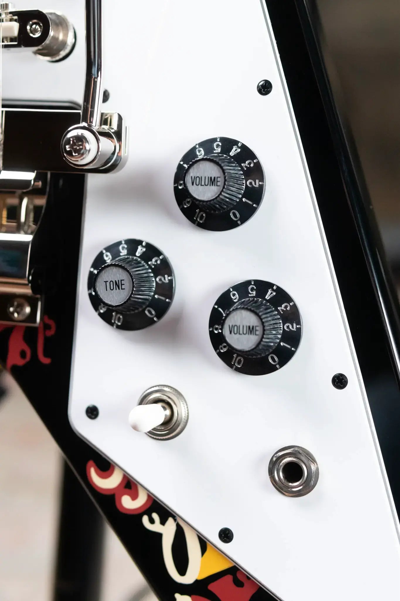 Epiphone Jimi Hendrix "Love Drops" Flying V Electric Guitar - Ebony with Hard Case