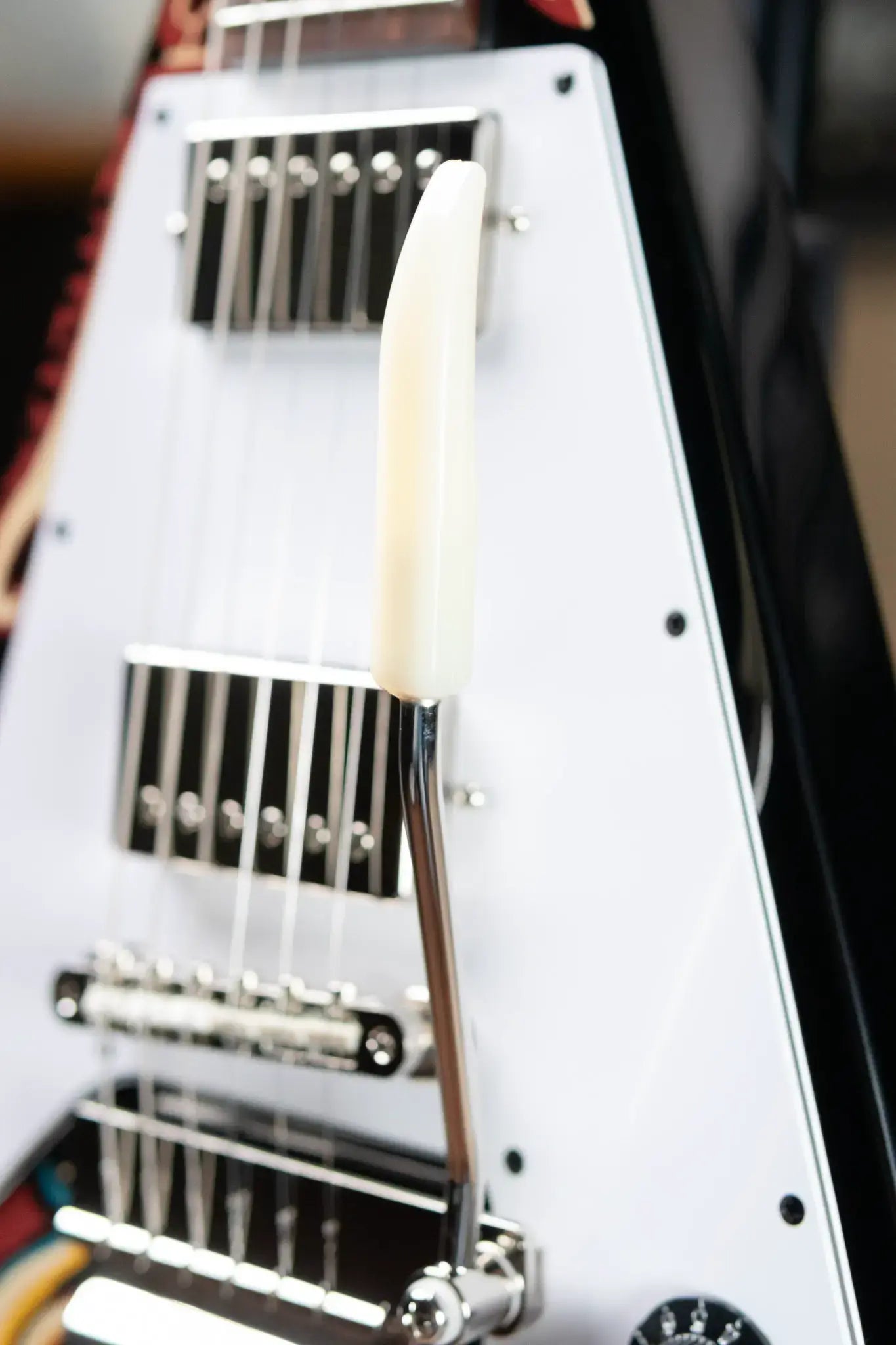 Epiphone Jimi Hendrix "Love Drops" Flying V Electric Guitar - Ebony with Hard Case