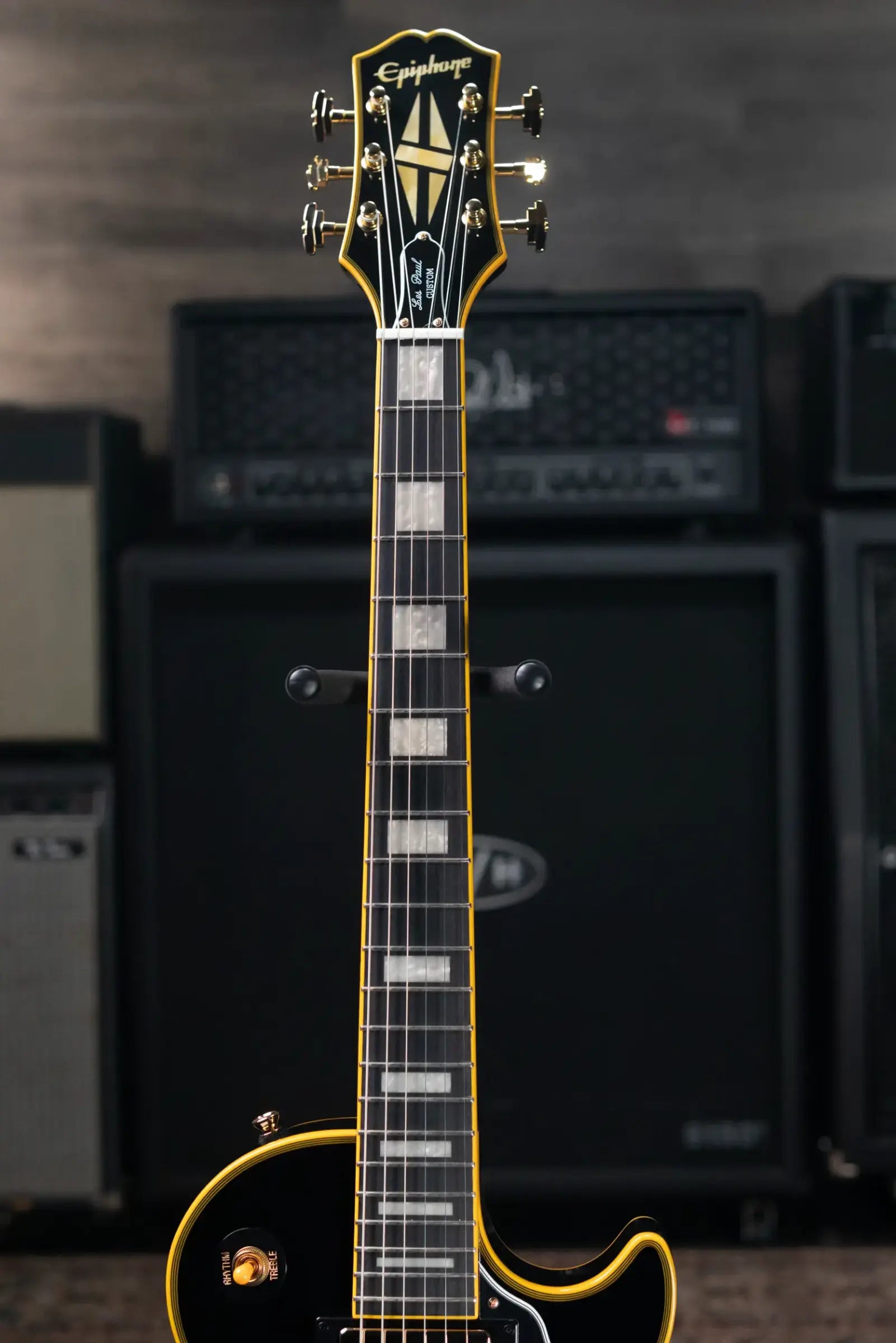 Epiphone Joe Bonamassa 1959 Les Paul Custom Electric Guitar - Antique Ebony with Hardshell Case