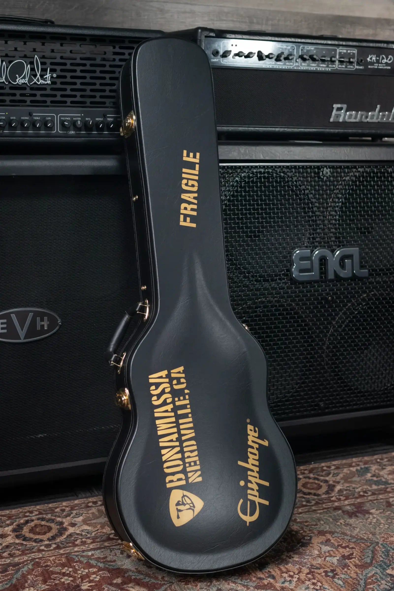 Epiphone Joe Bonamassa 1959 Les Paul Custom Electric Guitar - Antique Ebony with Hardshell Case