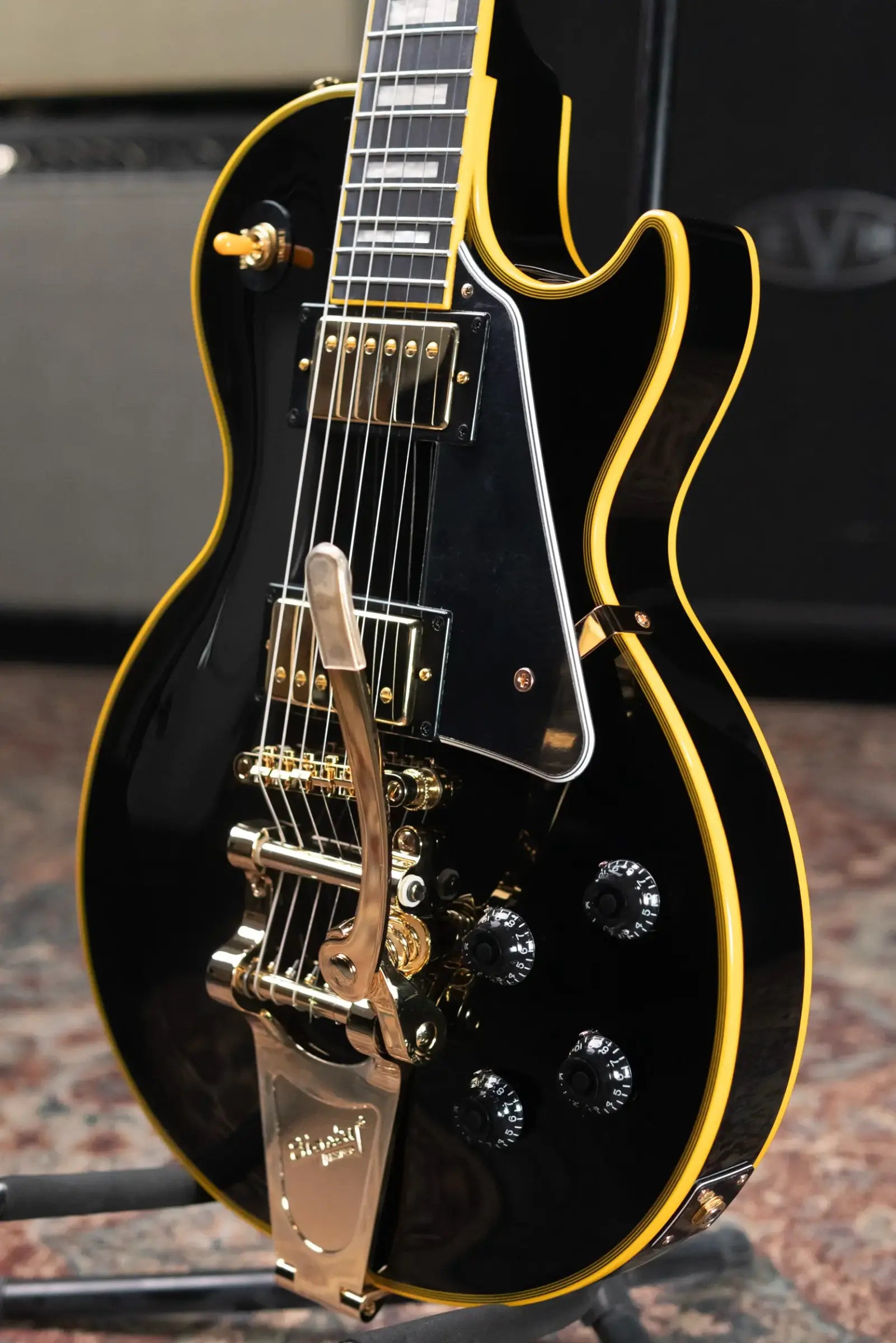 Epiphone Joe Bonamassa 1959 Les Paul Custom Electric Guitar - Antique Ebony with Hardshell Case