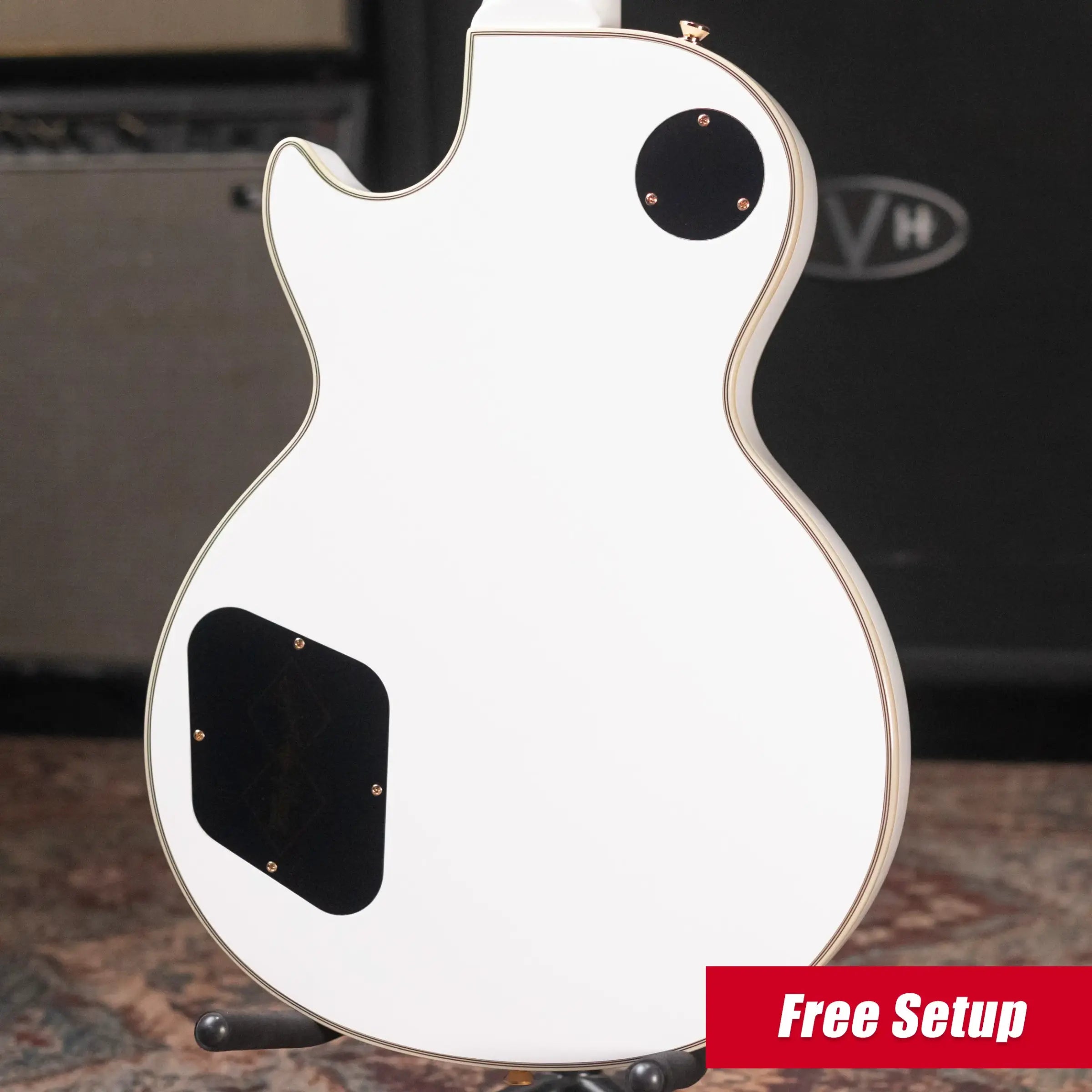 Epiphone Les Paul Custom Electric Guitar - Alpine White with Hardshell Case