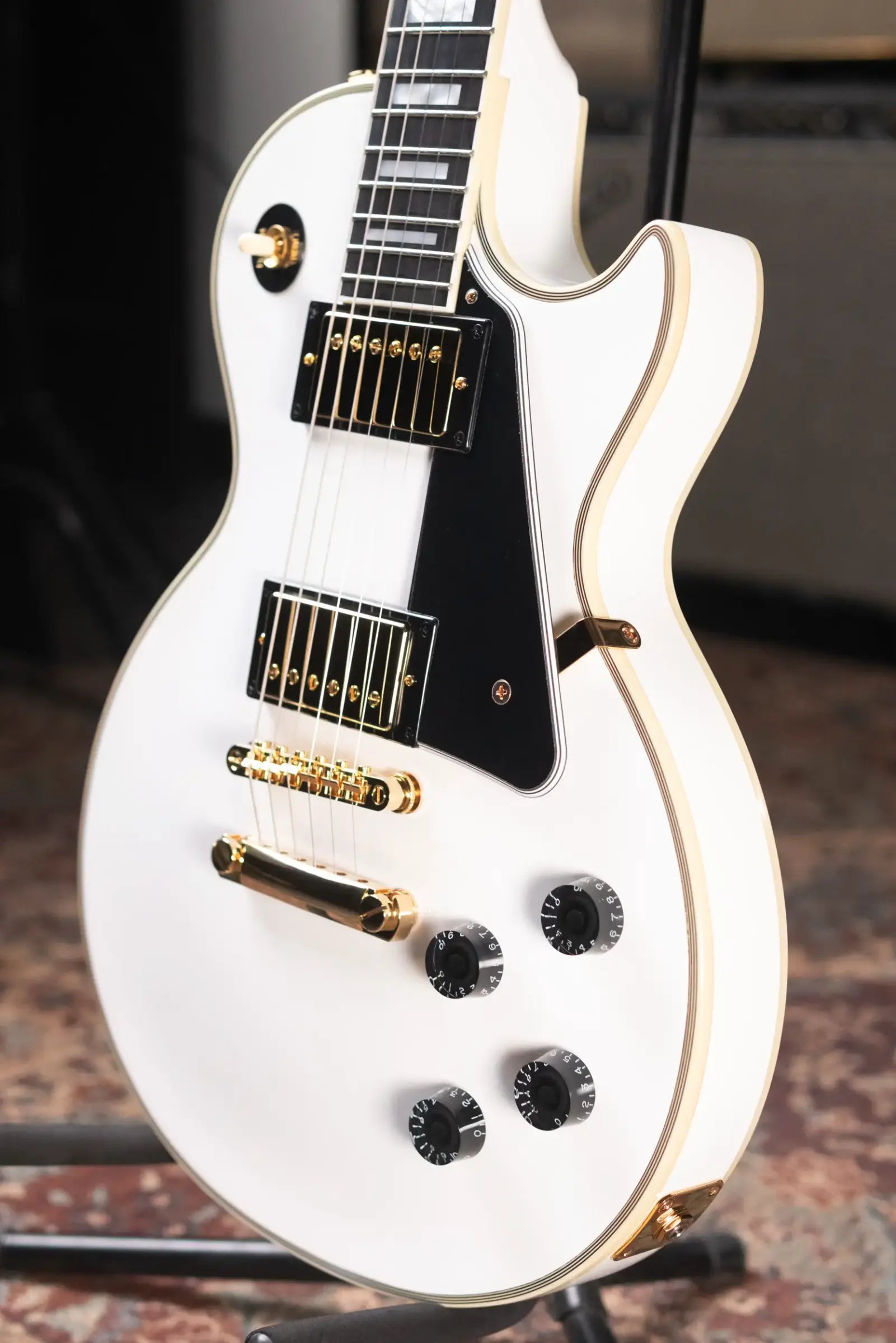 Epiphone Les Paul Custom Electric Guitar - Alpine White with Hardshell Case
