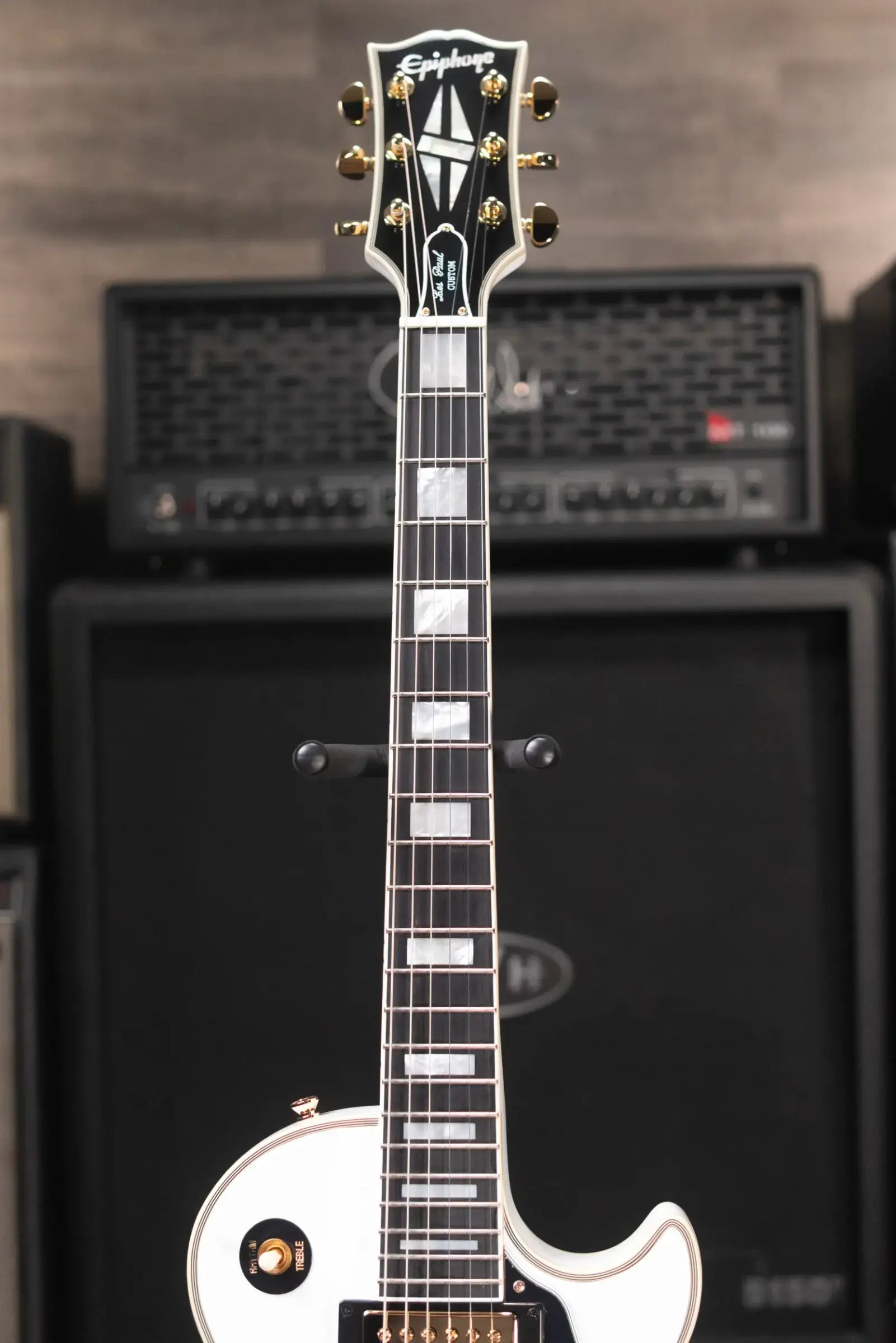 Epiphone Les Paul Custom Electric Guitar - Alpine White with Hardshell Case