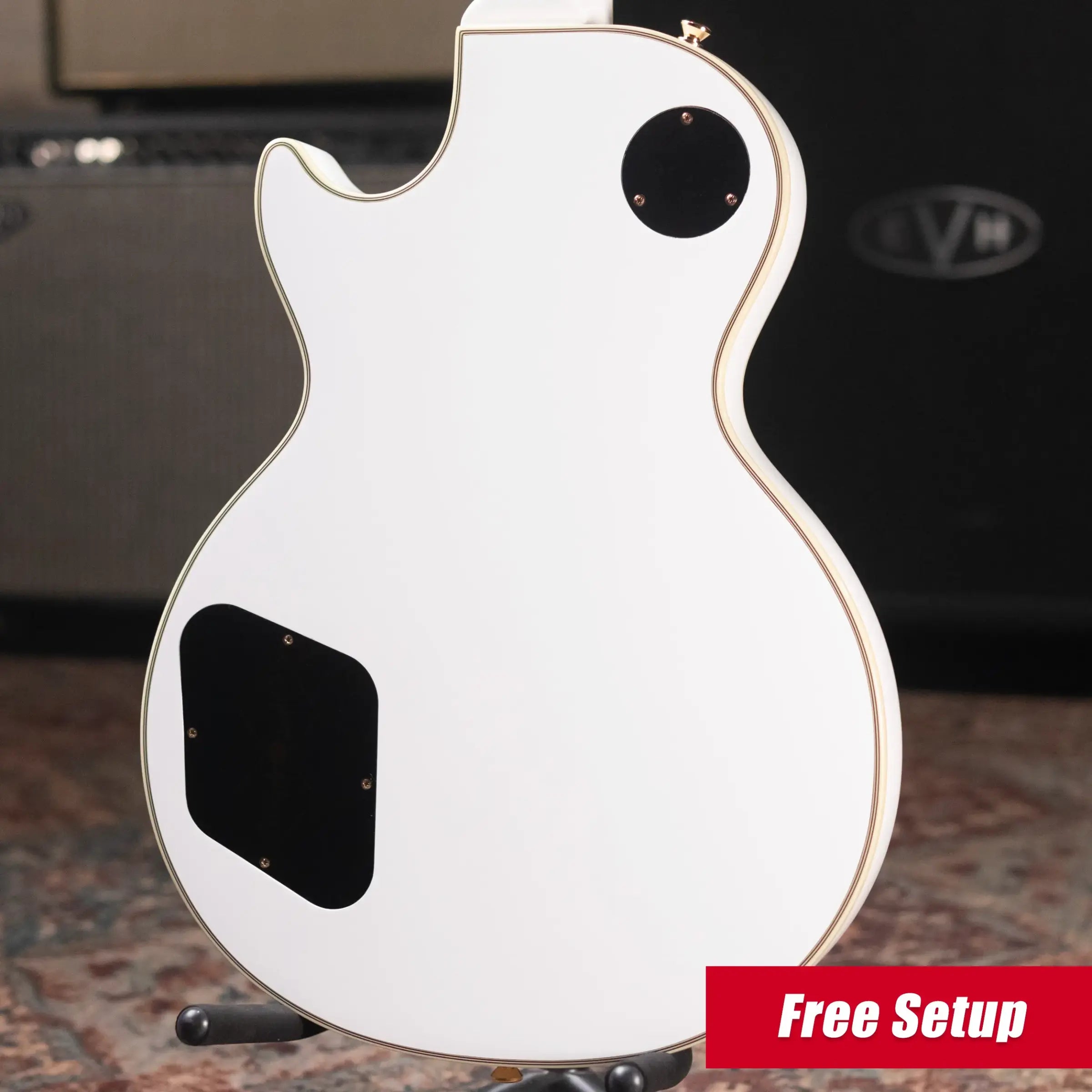 Epiphone Les Paul Custom Electric Guitar - Alpine White with Hardshell Case