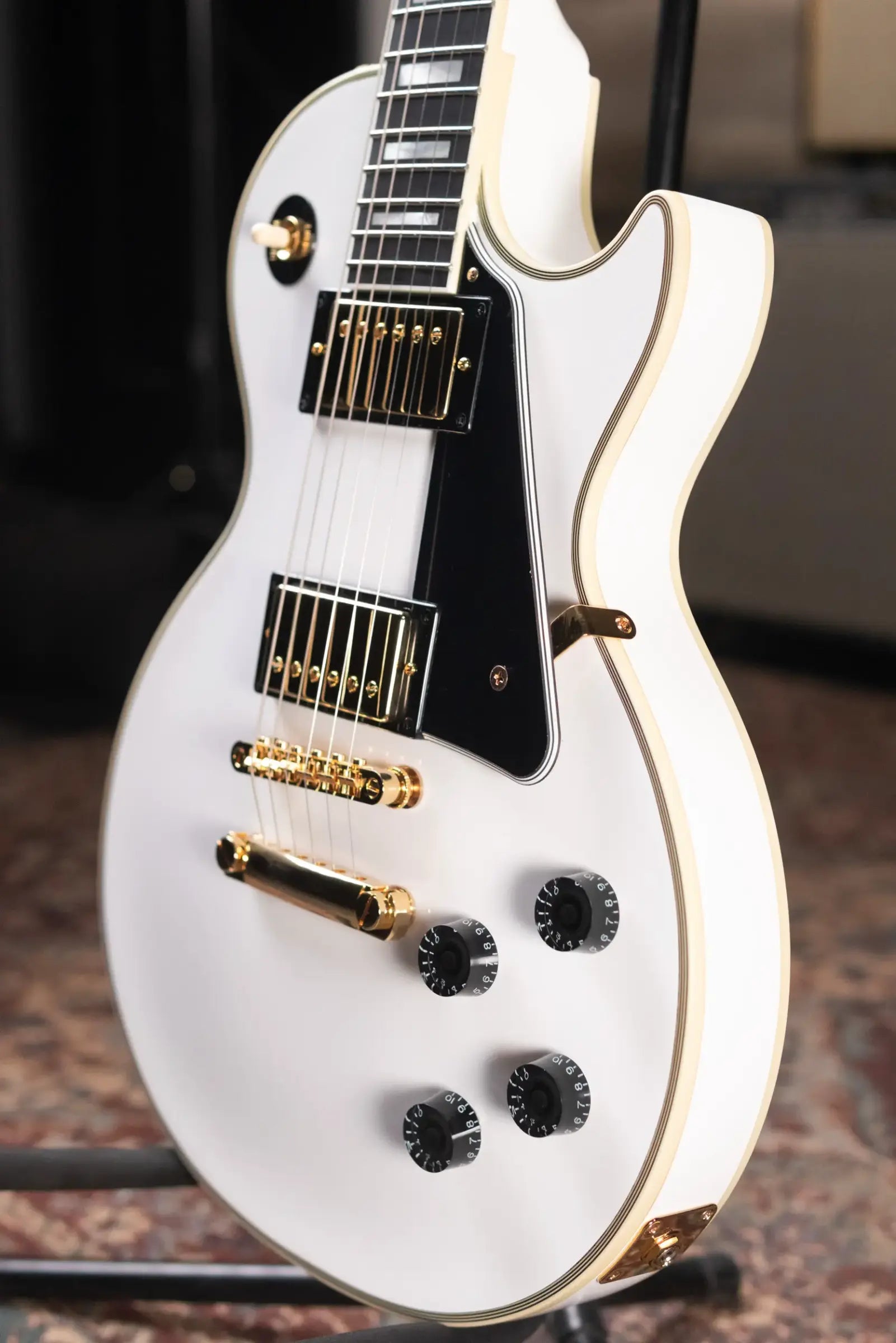 Epiphone Les Paul Custom Electric Guitar - Alpine White with Hardshell Case