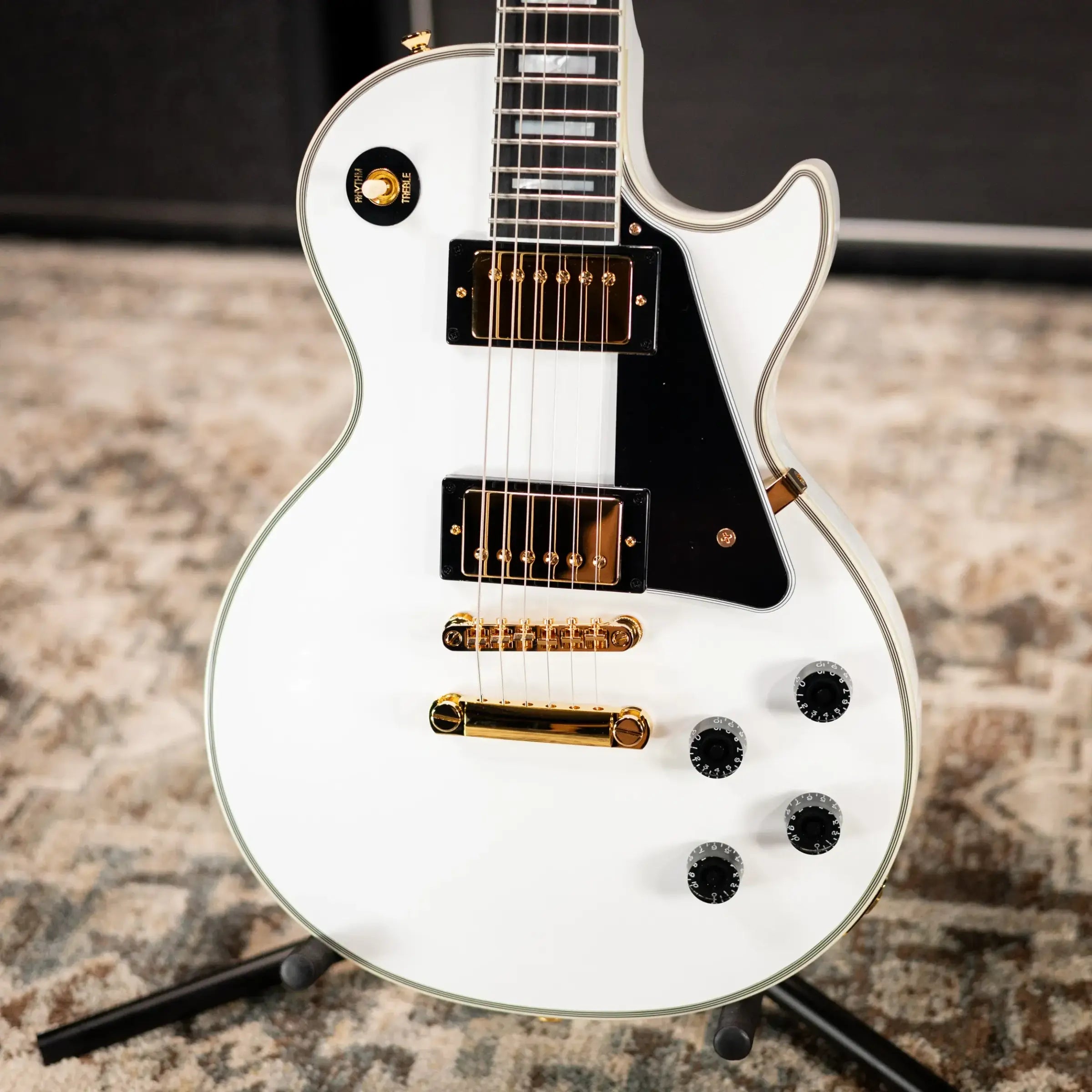 Epiphone Les Paul Custom Electric Guitar - Alpine White with Hardshell Case