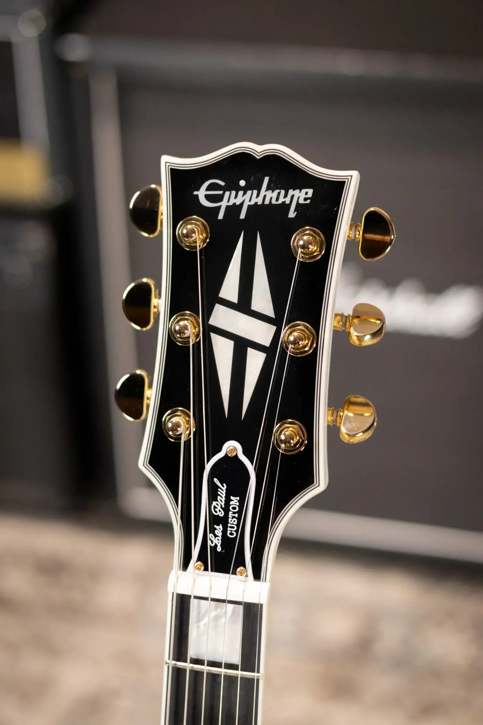 Epiphone Les Paul Custom Electric Guitar - Alpine White with Hardshell Case