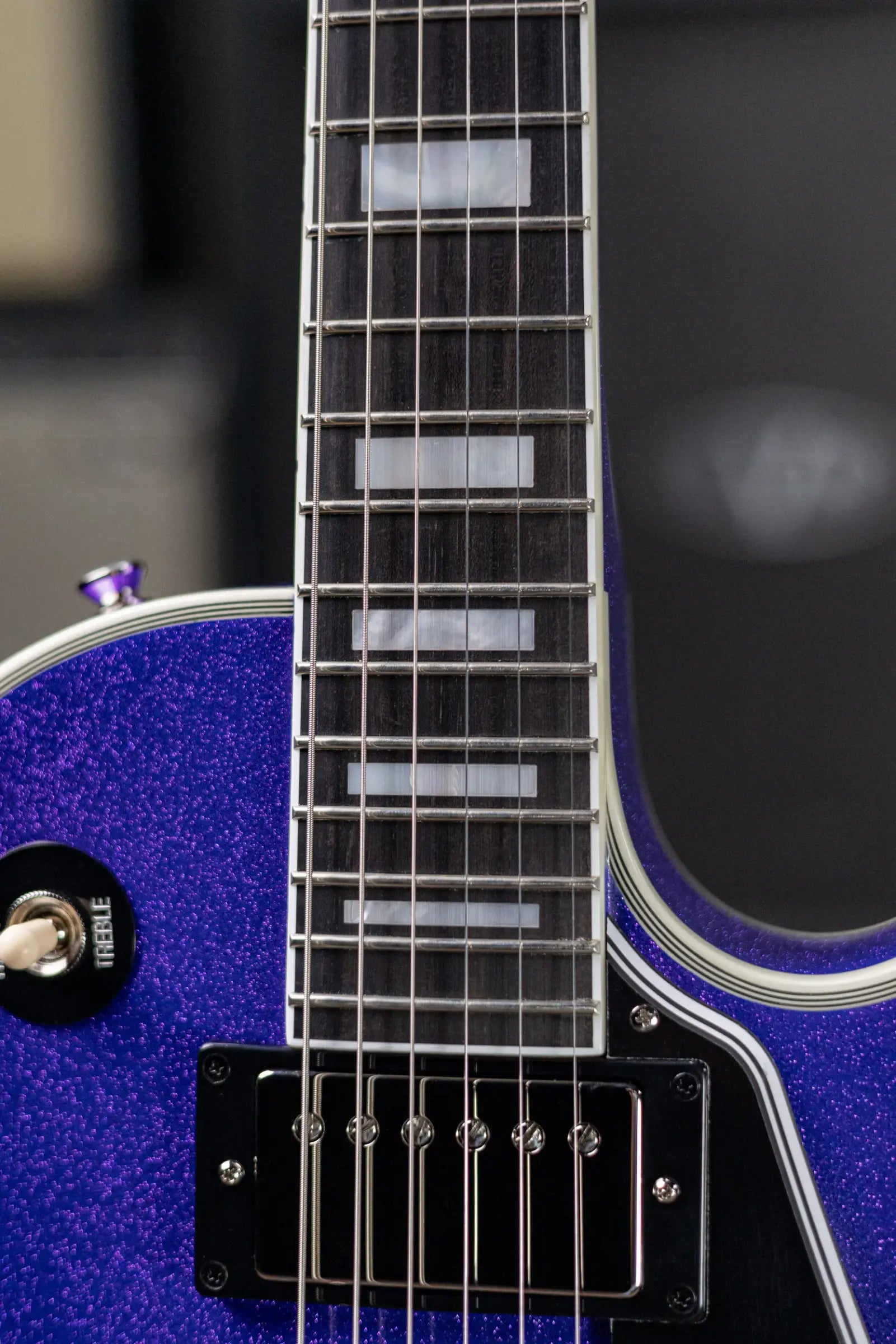 Epiphone Les Paul Custom Electric Guitar - Amethyst Sparkle with Hardshell Case