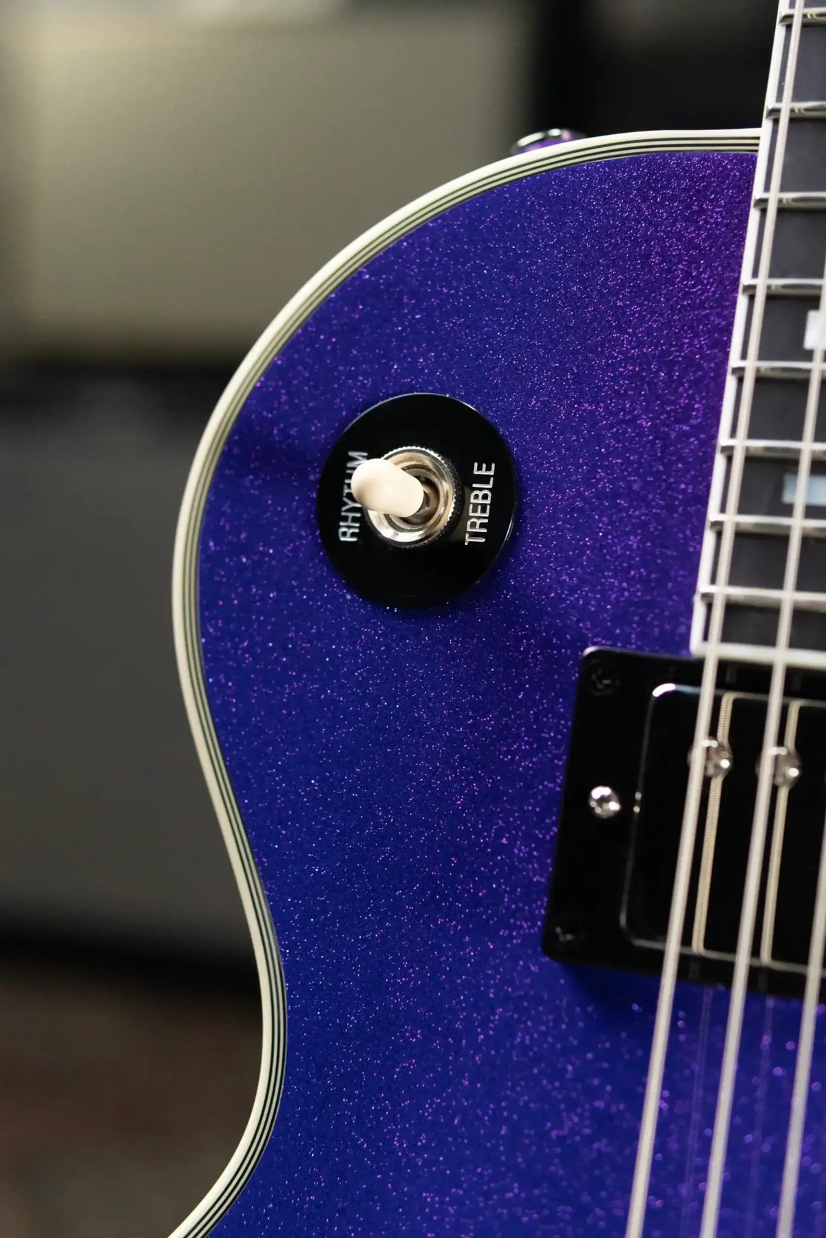 Epiphone Les Paul Custom Electric Guitar - Amethyst Sparkle with Hardshell Case