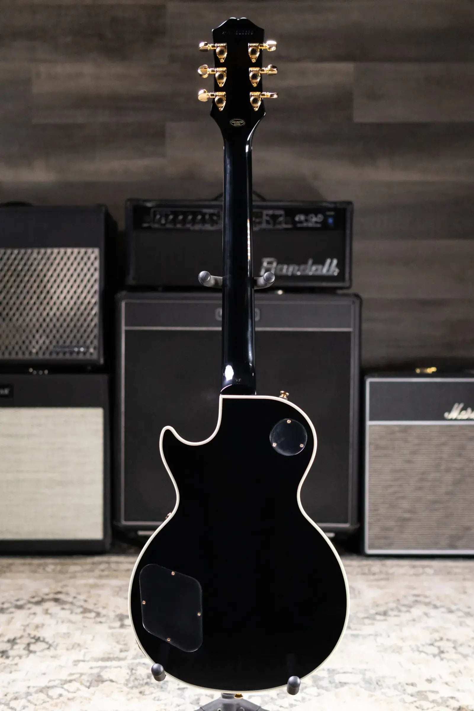 Epiphone Les Paul Custom Electric Guitar - Ebony with Gig Bag