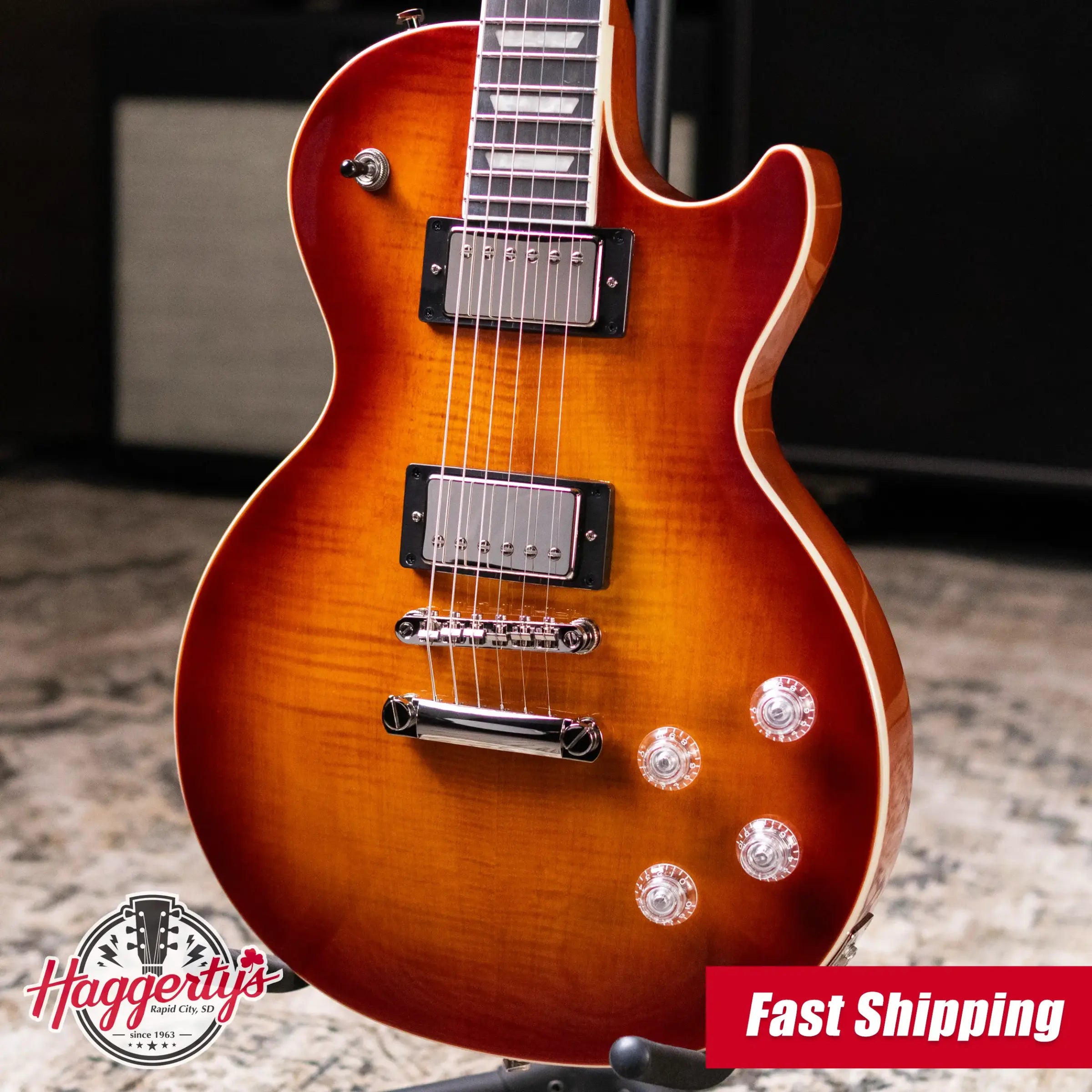 Epiphone Les Paul Modern Figured Electric Guitar - Mojave Burst with Gig Bag