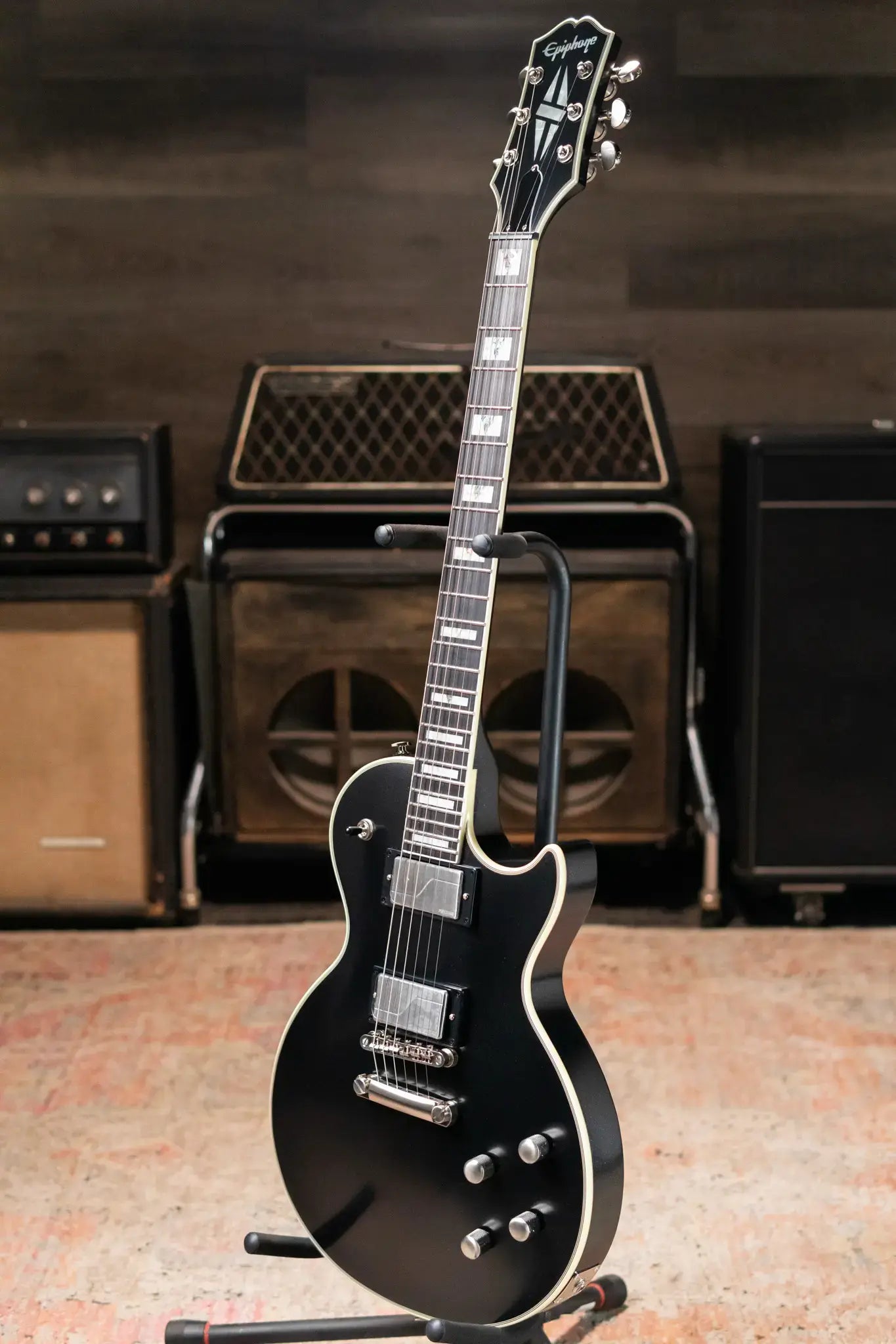 Epiphone Les Paul Prophecy Electric Guitar - Aged Jet Black Metallic with Gig Bag