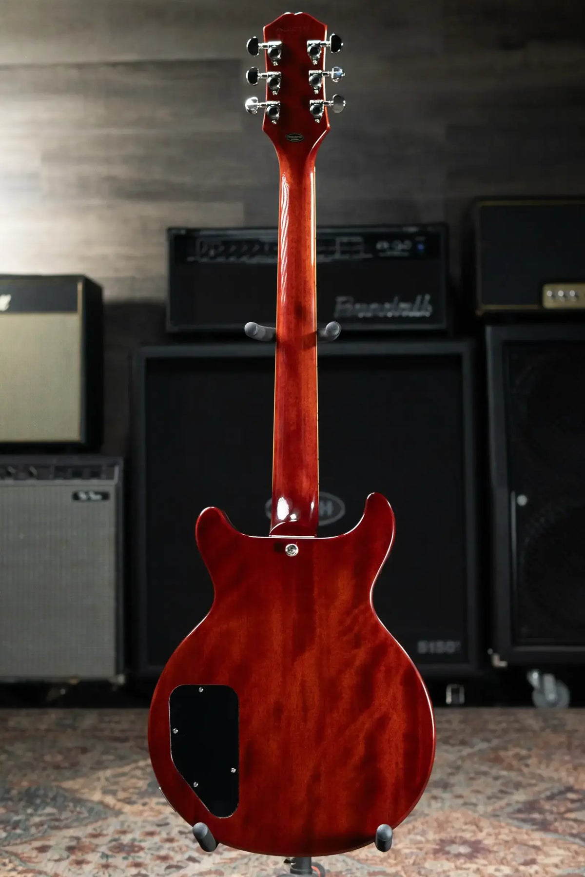 Epiphone Les Paul Special Double Cut Figured Electric Guitar - Bourbon Burst with Gig Bag