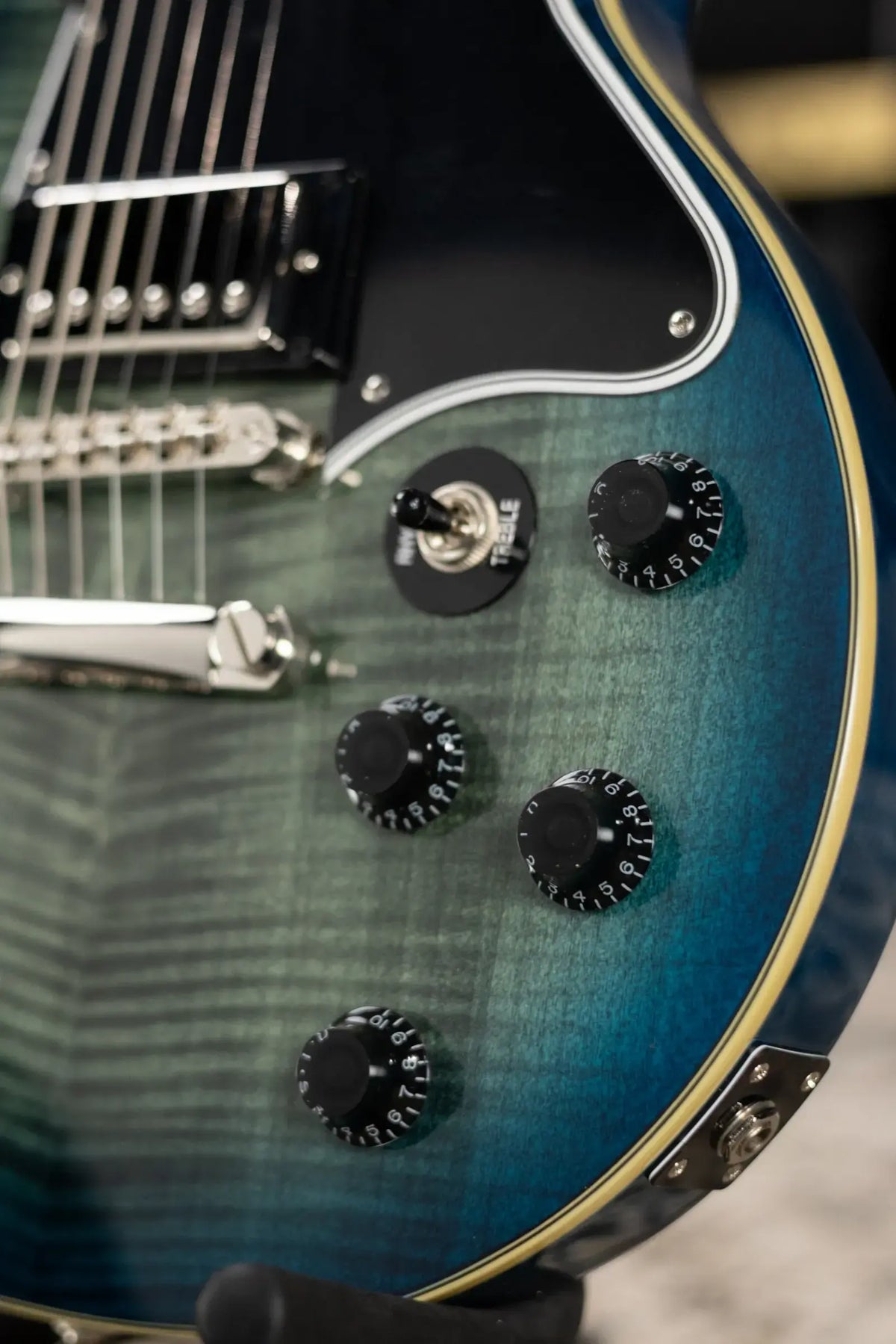Epiphone Les Paul Special Double Cut Figured Electric Guitar - Ocean Water Perimeter with Gig Bag