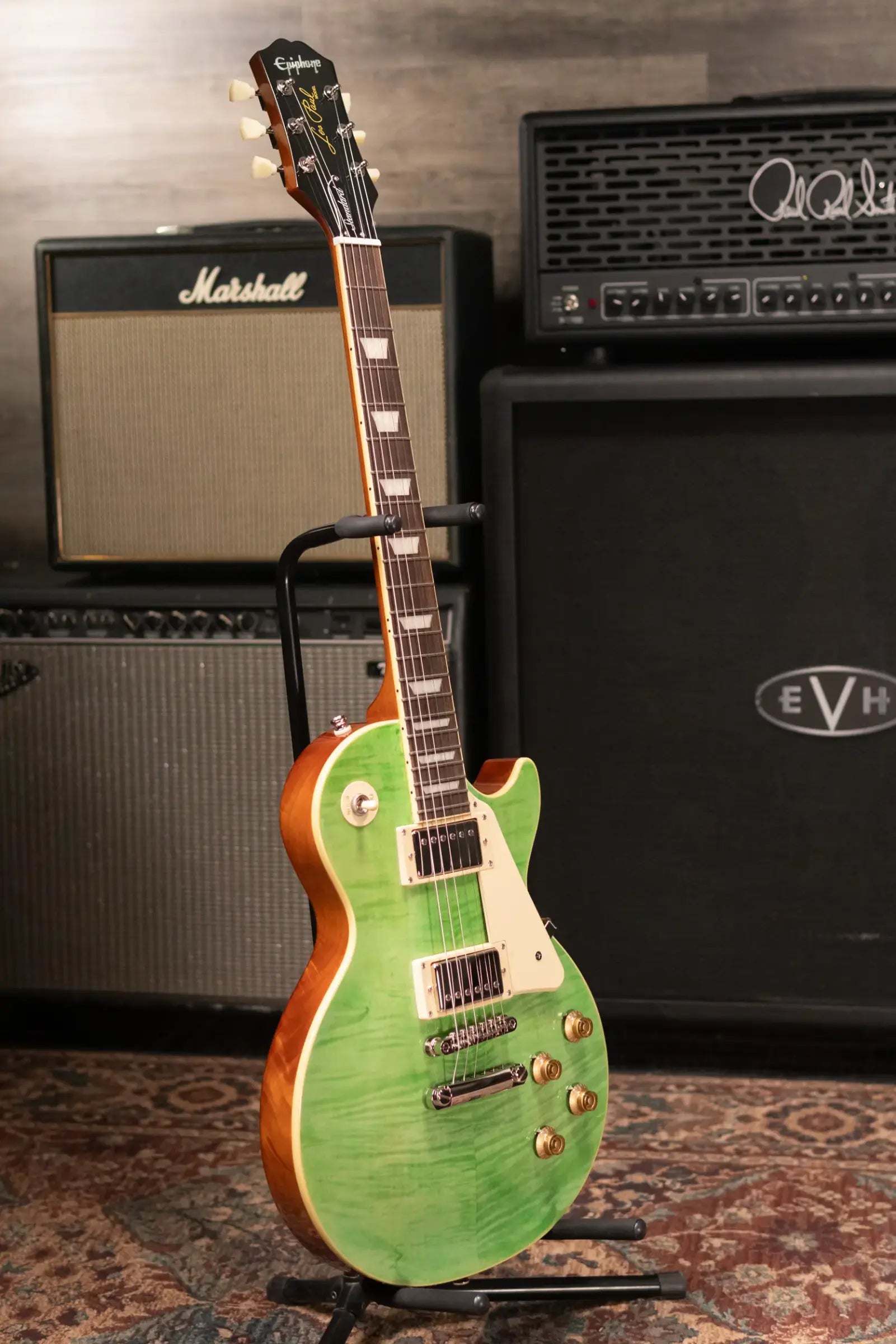 Epiphone Les Paul Standard 50s Figured Electric Guitar - Seafoam Green with Gig Bag