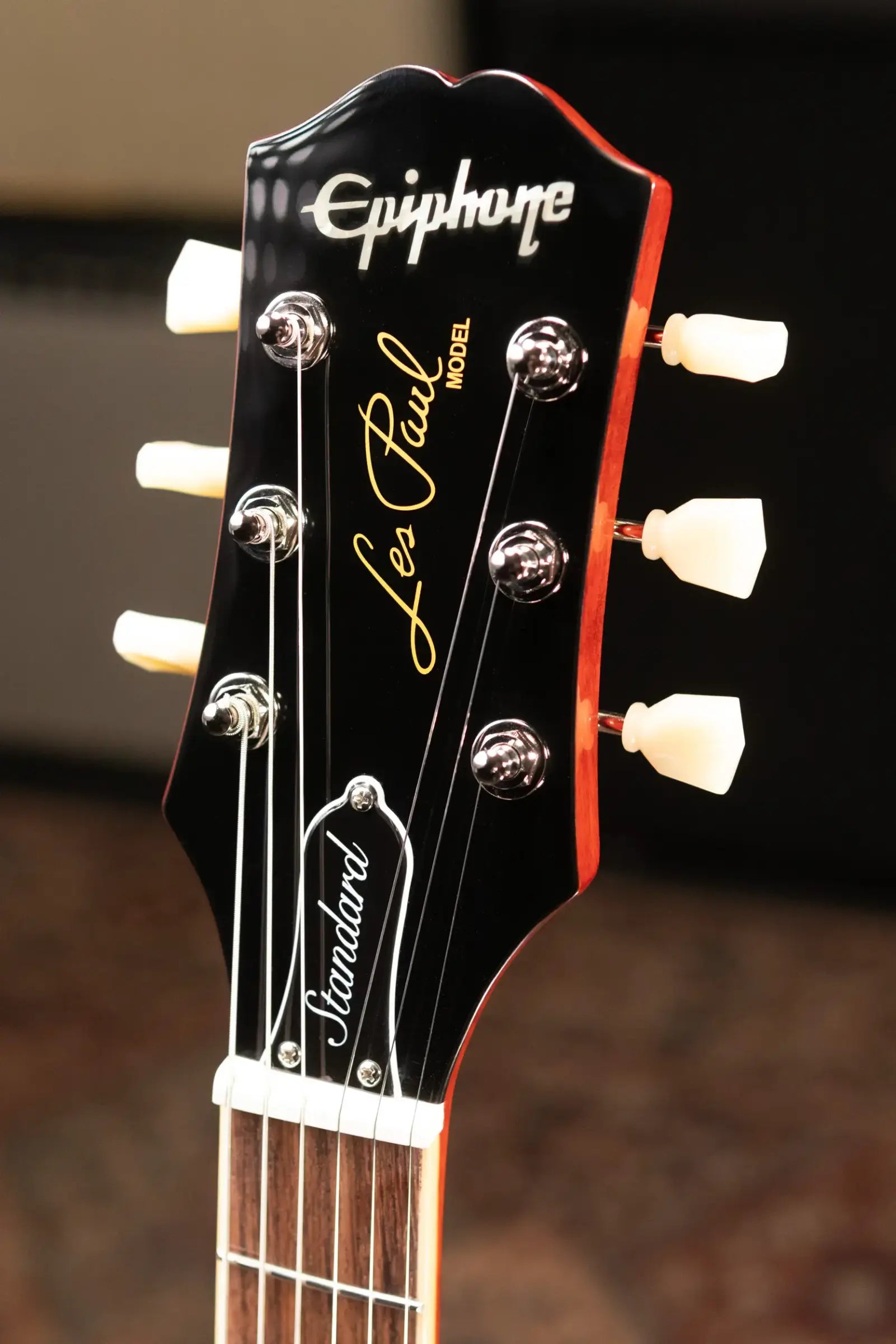 Epiphone Les Paul Standard 50s Figured Electric Guitar - Washed Cherry Sunburst with Gig Bag