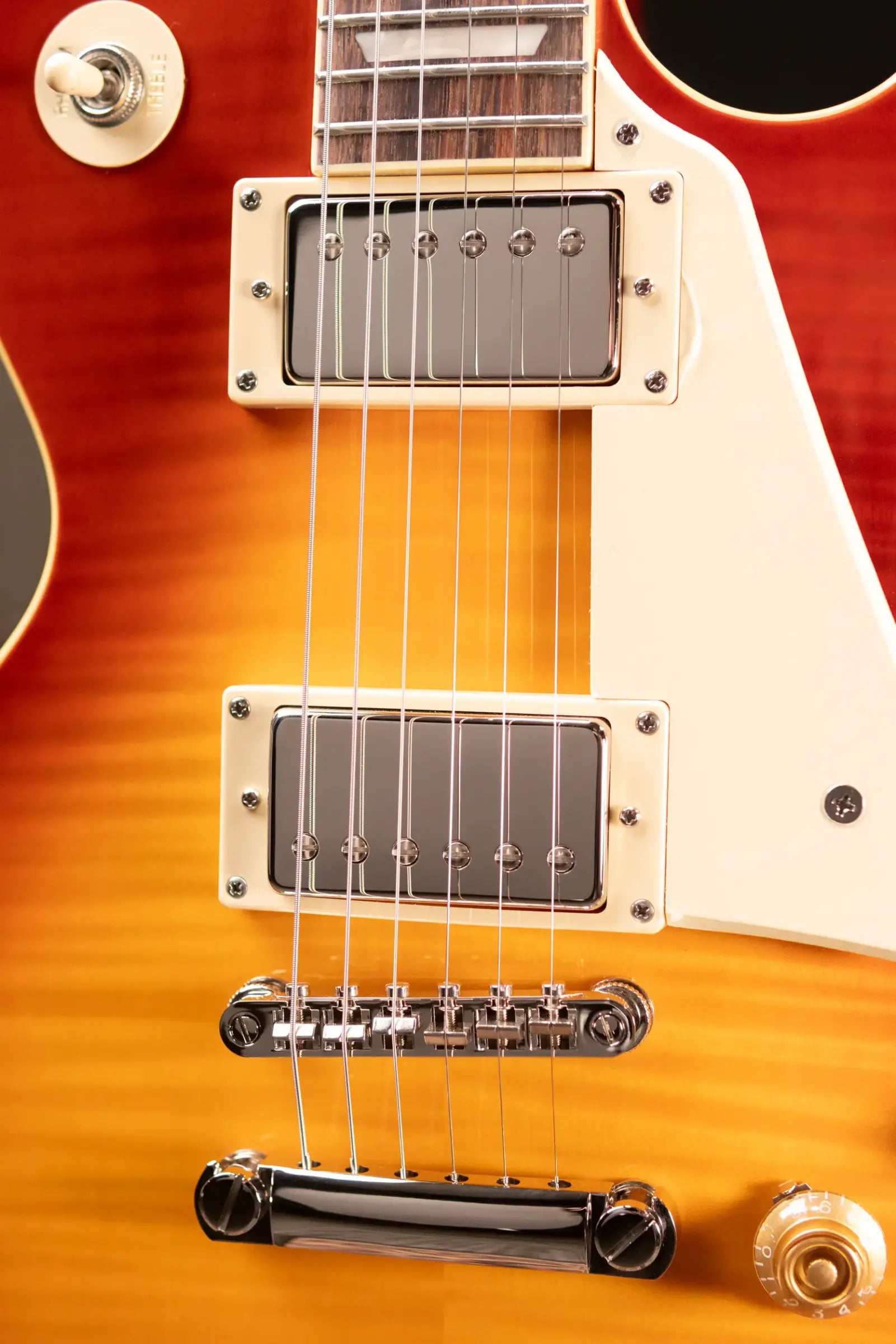 Epiphone Les Paul Standard 50s Figured Electric Guitar - Washed Cherry Sunburst with Gig Bag