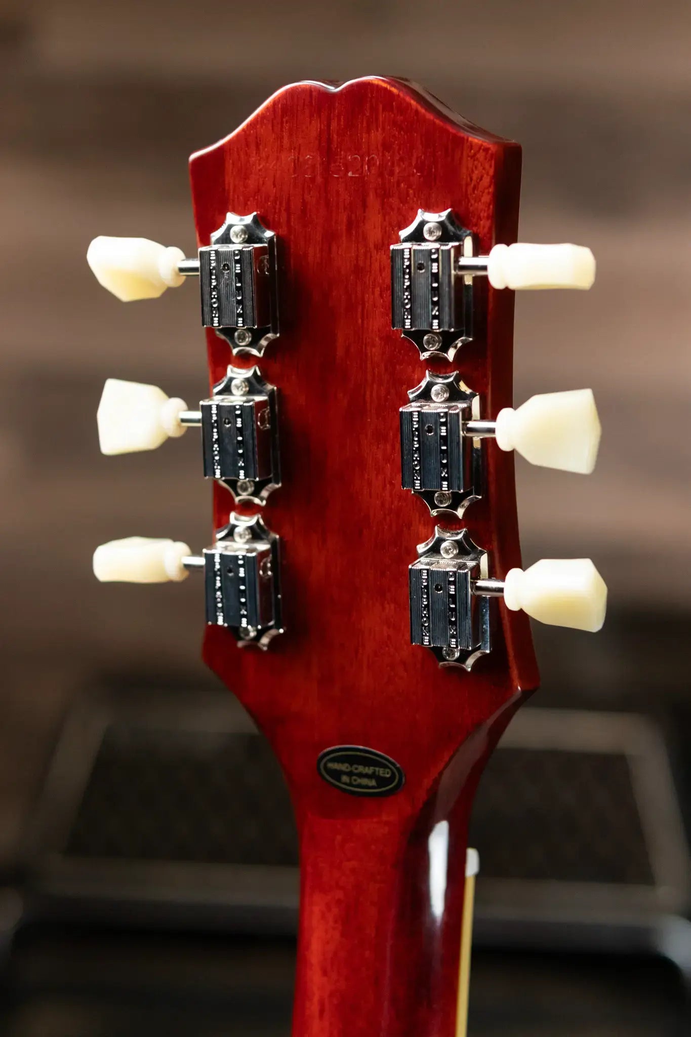 Epiphone Les Paul Standard 50s Figured Left Handed Electric Guitar - Washed Cherry Sunburst with Gig Bag