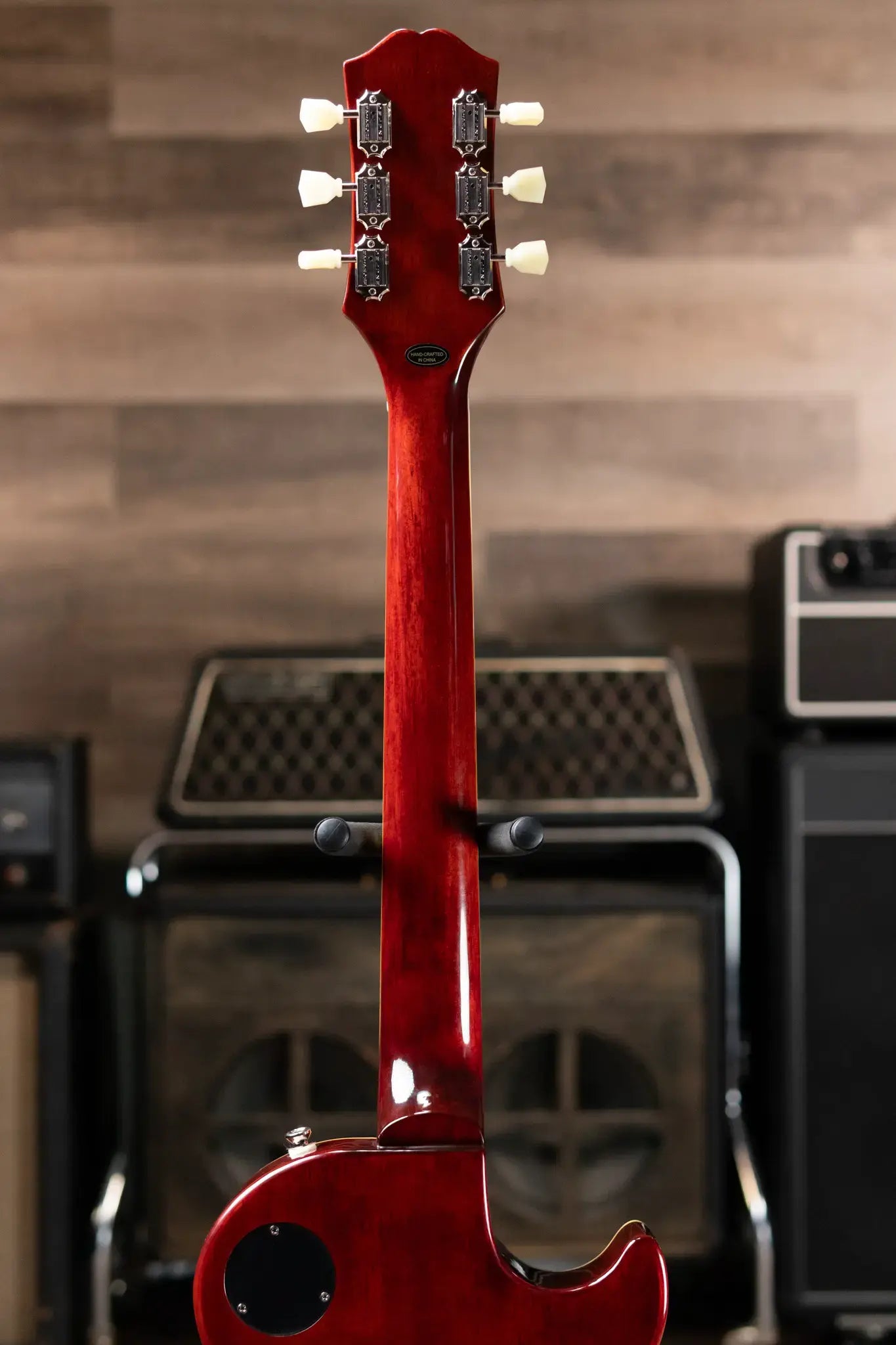 Epiphone Les Paul Standard 50s Figured Left Handed Electric Guitar - Washed Cherry Sunburst with Gig Bag