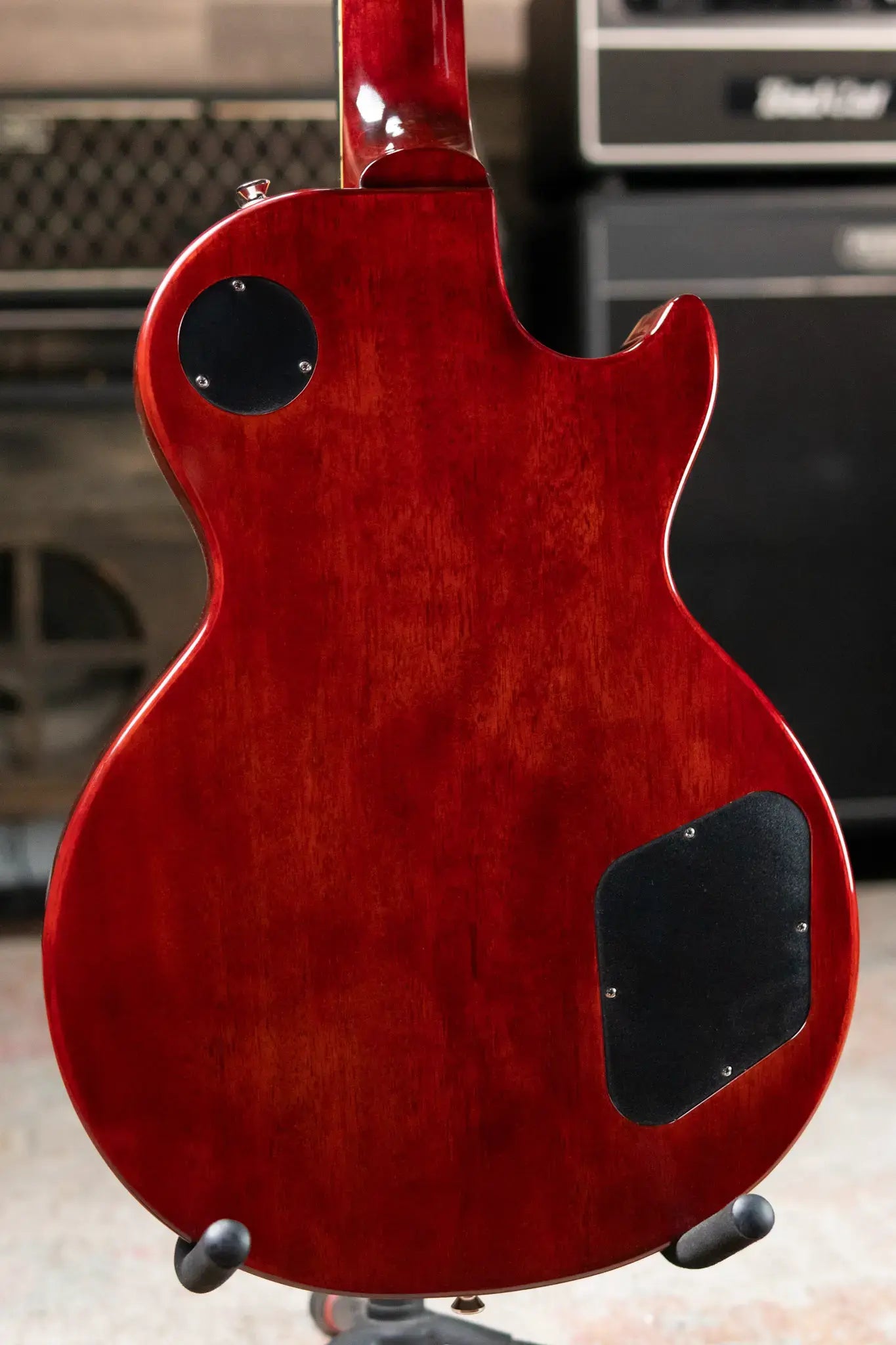 Epiphone Les Paul Standard 50s Figured Left Handed Electric Guitar - Washed Cherry Sunburst with Gig Bag