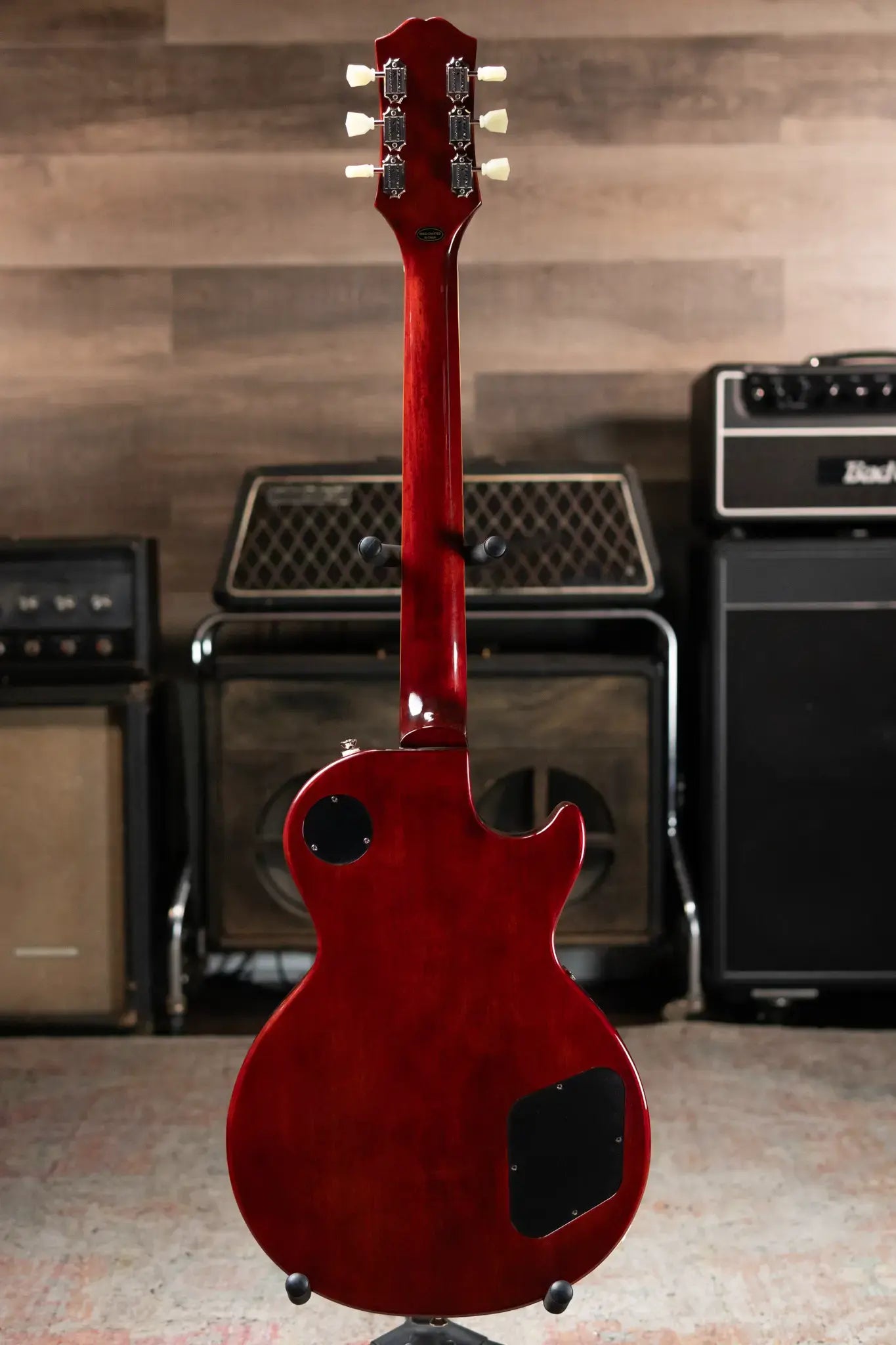 Epiphone Les Paul Standard 50s Figured Left Handed Electric Guitar - Washed Cherry Sunburst with Gig Bag