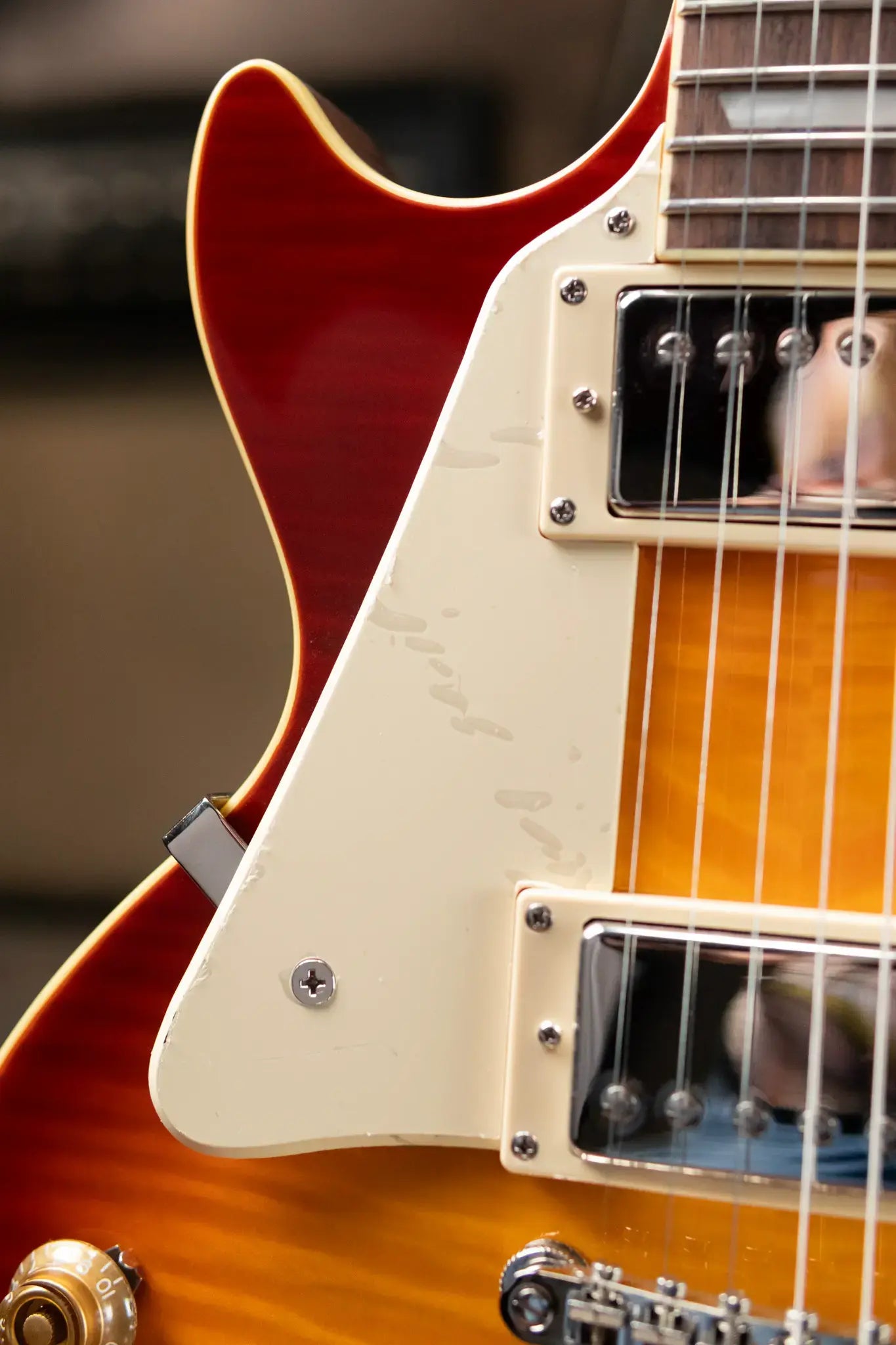 Epiphone Les Paul Standard 50s Figured Left Handed Electric Guitar - Washed Cherry Sunburst with Gig Bag