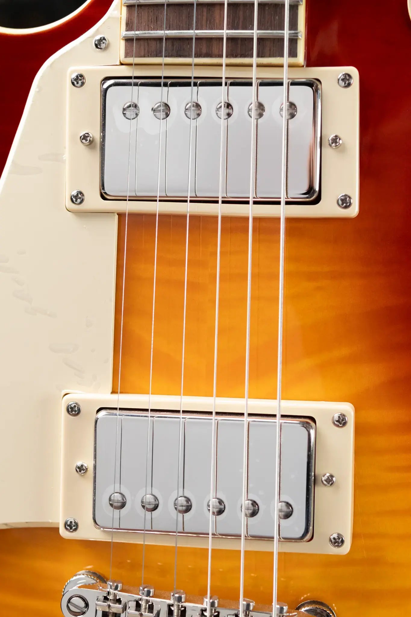 Epiphone Les Paul Standard 50s Figured Left Handed Electric Guitar - Washed Cherry Sunburst with Gig Bag