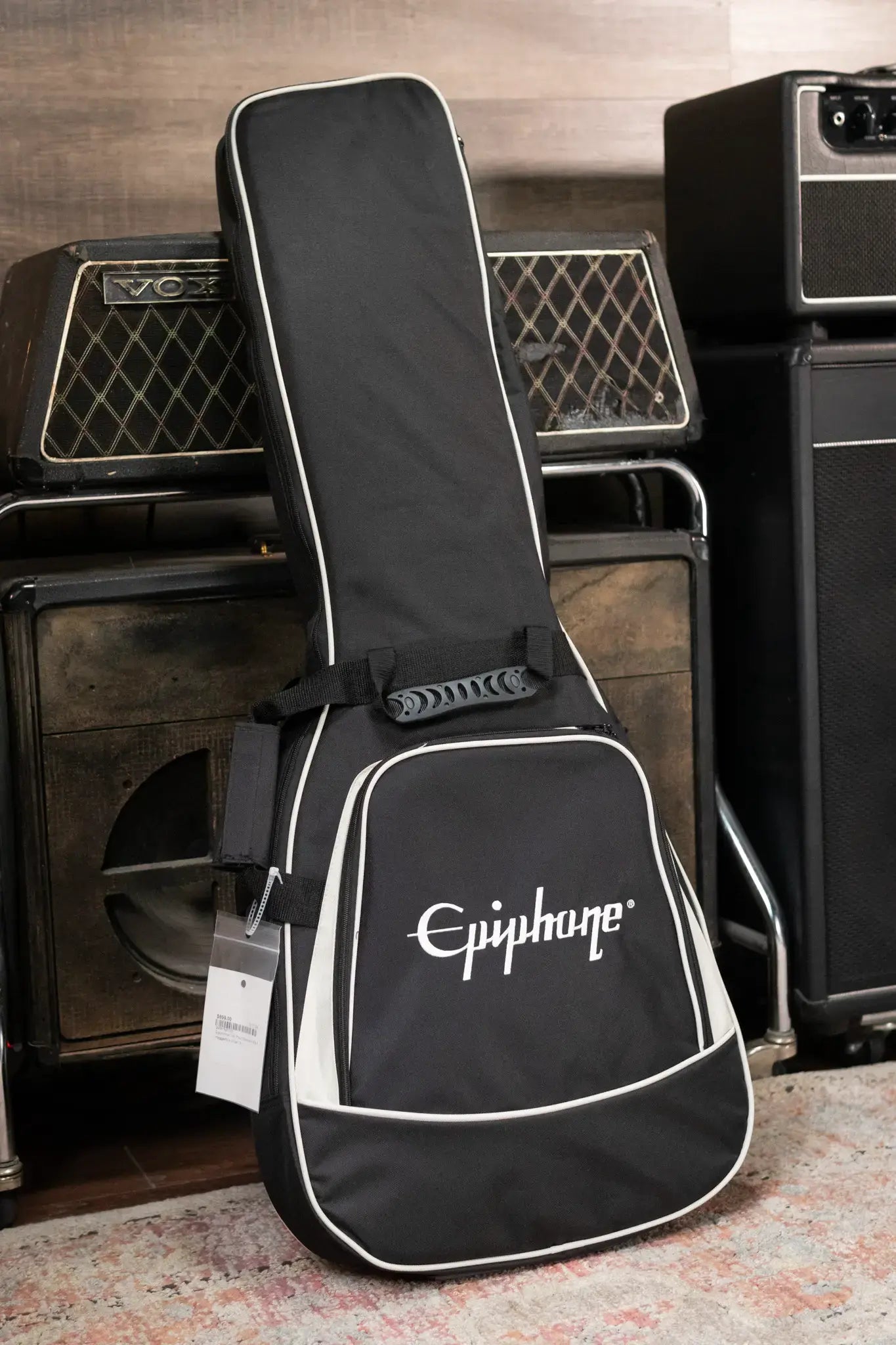 Epiphone Les Paul Standard 50s Figured Left Handed Electric Guitar - Washed Cherry Sunburst with Gig Bag