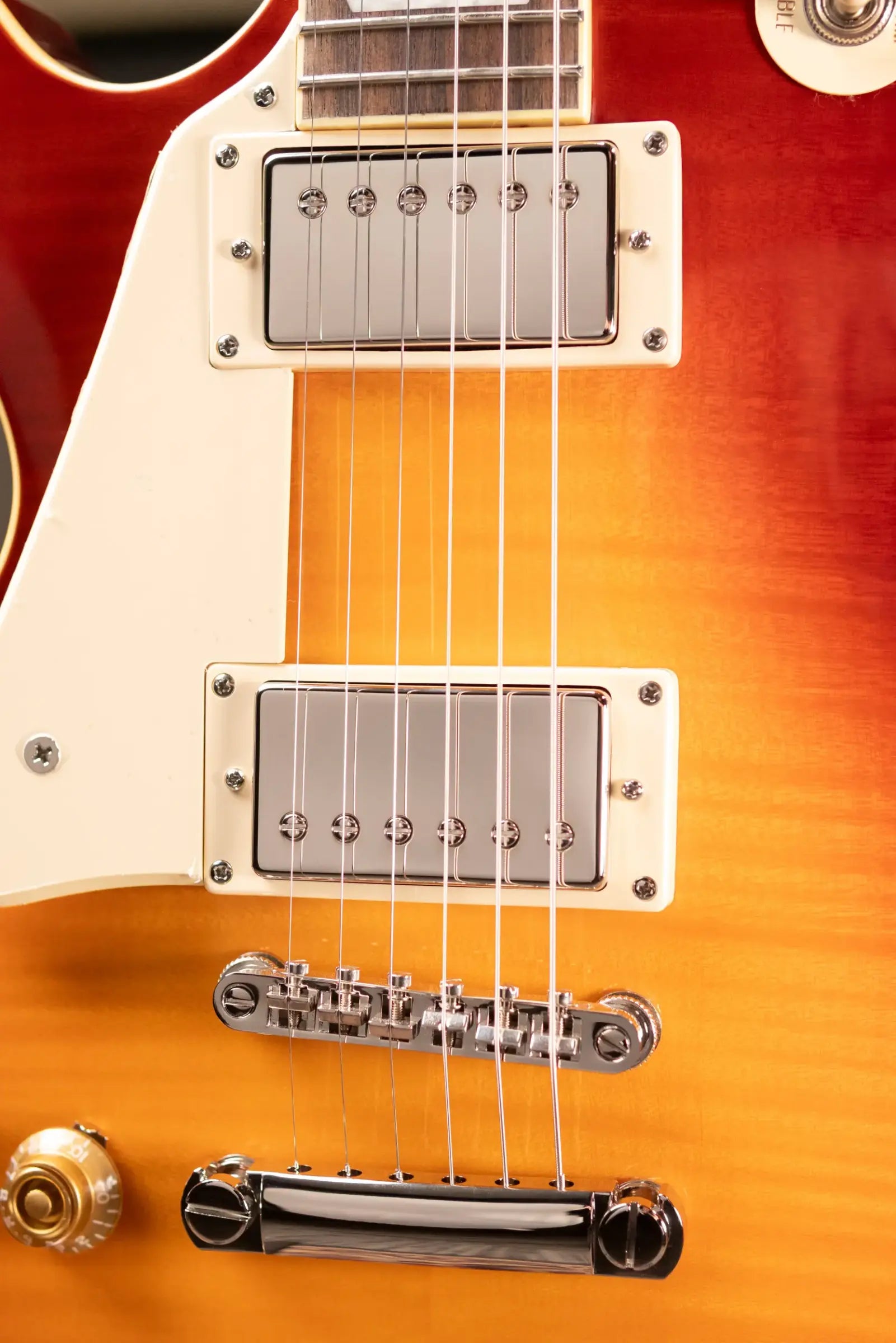 Epiphone Les Paul Standard 50s Figured Left Handed Electric Guitar - Washed Cherry Sunburst with Gig Bag