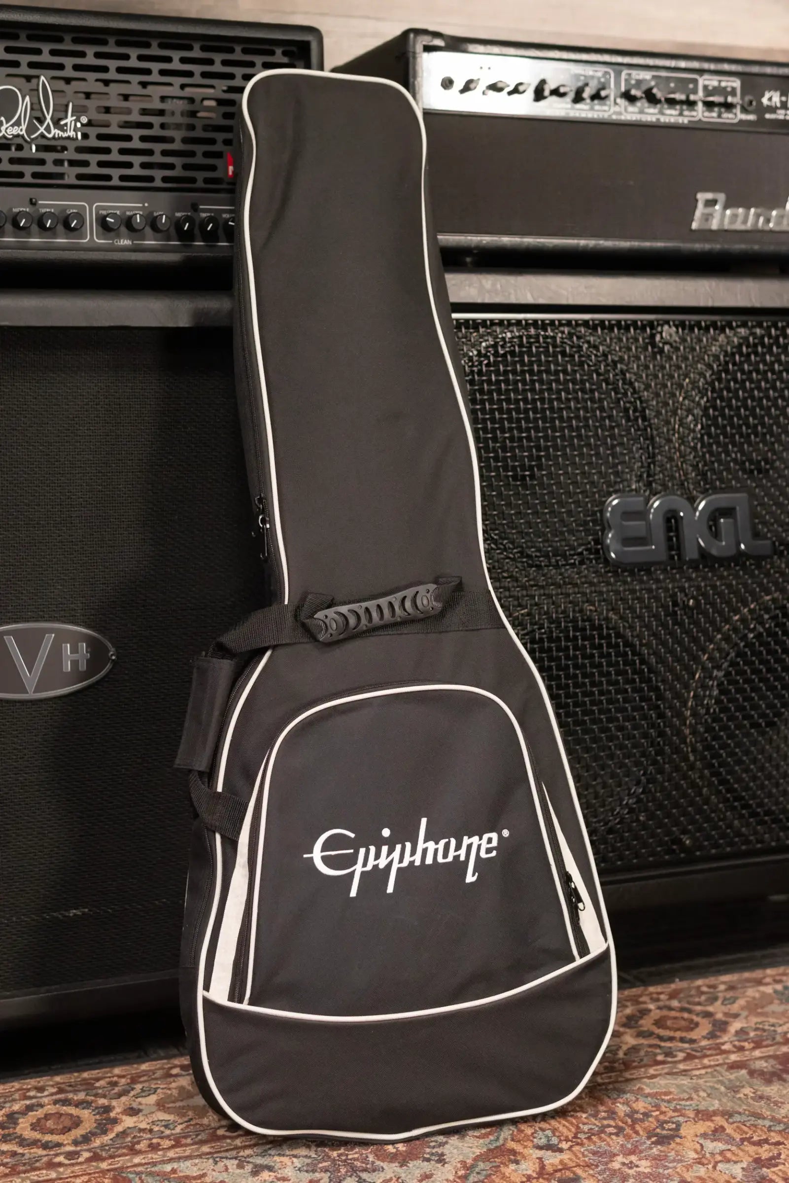 Epiphone Les Paul Standard 50s Figured Left Handed Electric Guitar - Washed Cherry Sunburst with Gig Bag