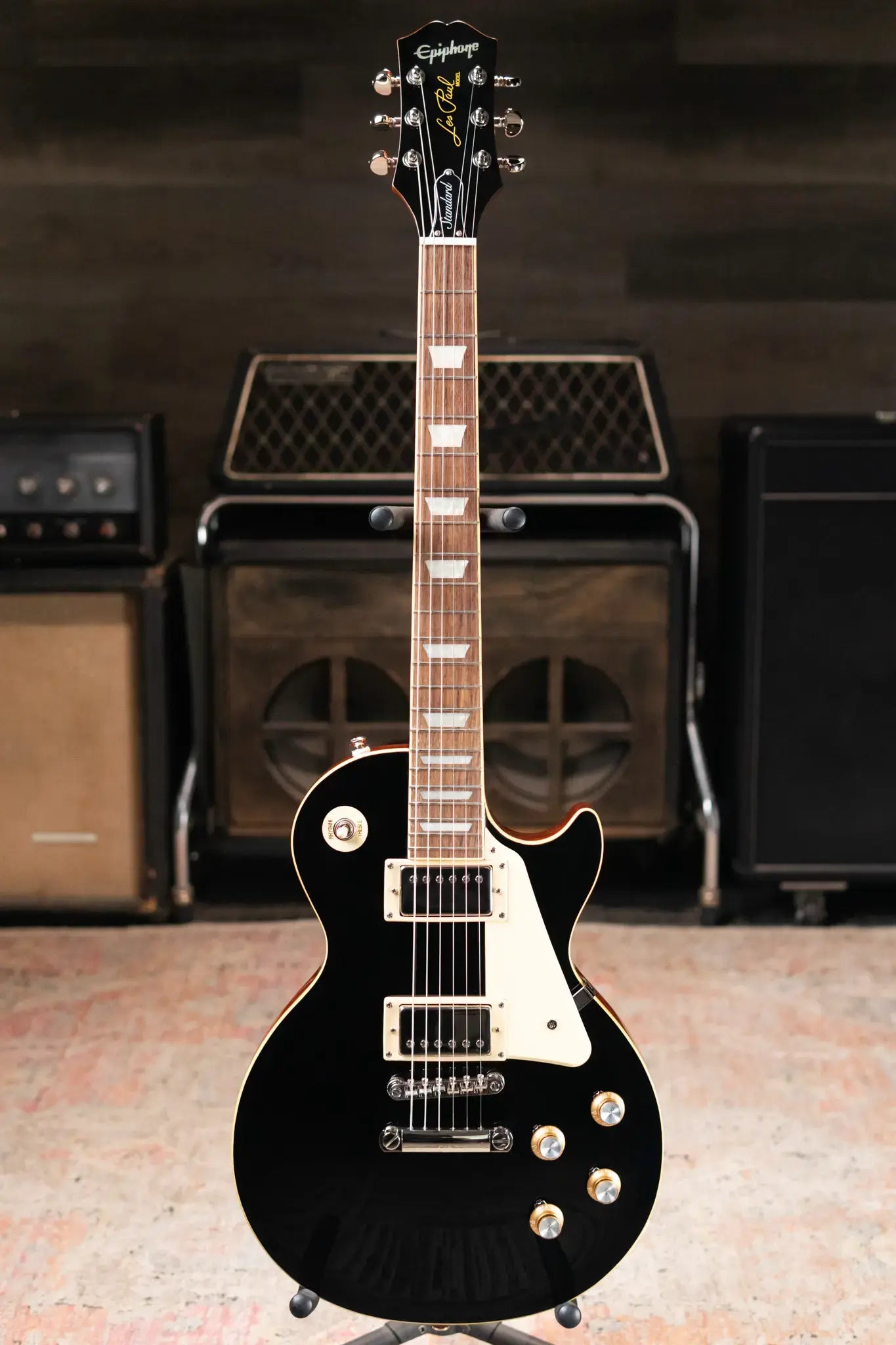 Epiphone Les Paul Standard 60s Electric Guitar - Ebony with Gig Bag