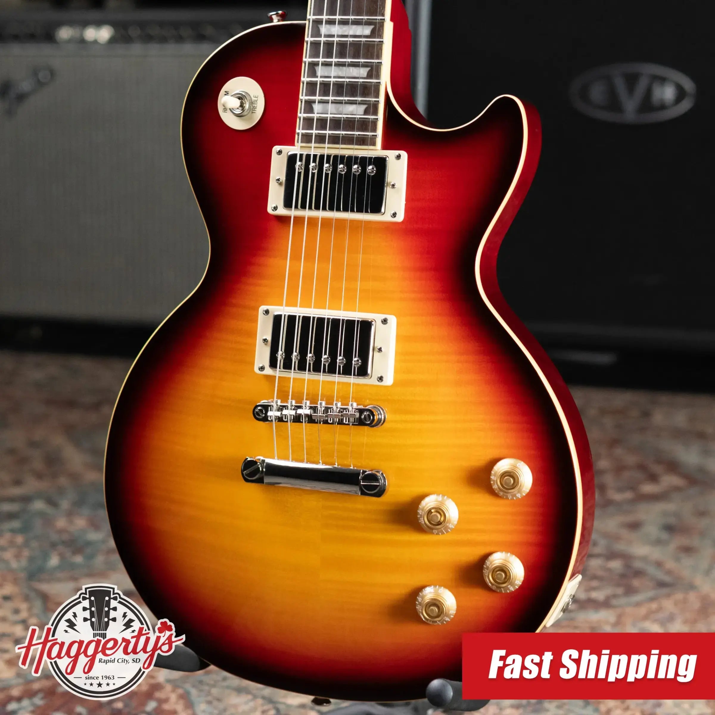 Epiphone Les Paul Standard Pro Electric Guitar - Black Cherry With Hardcase